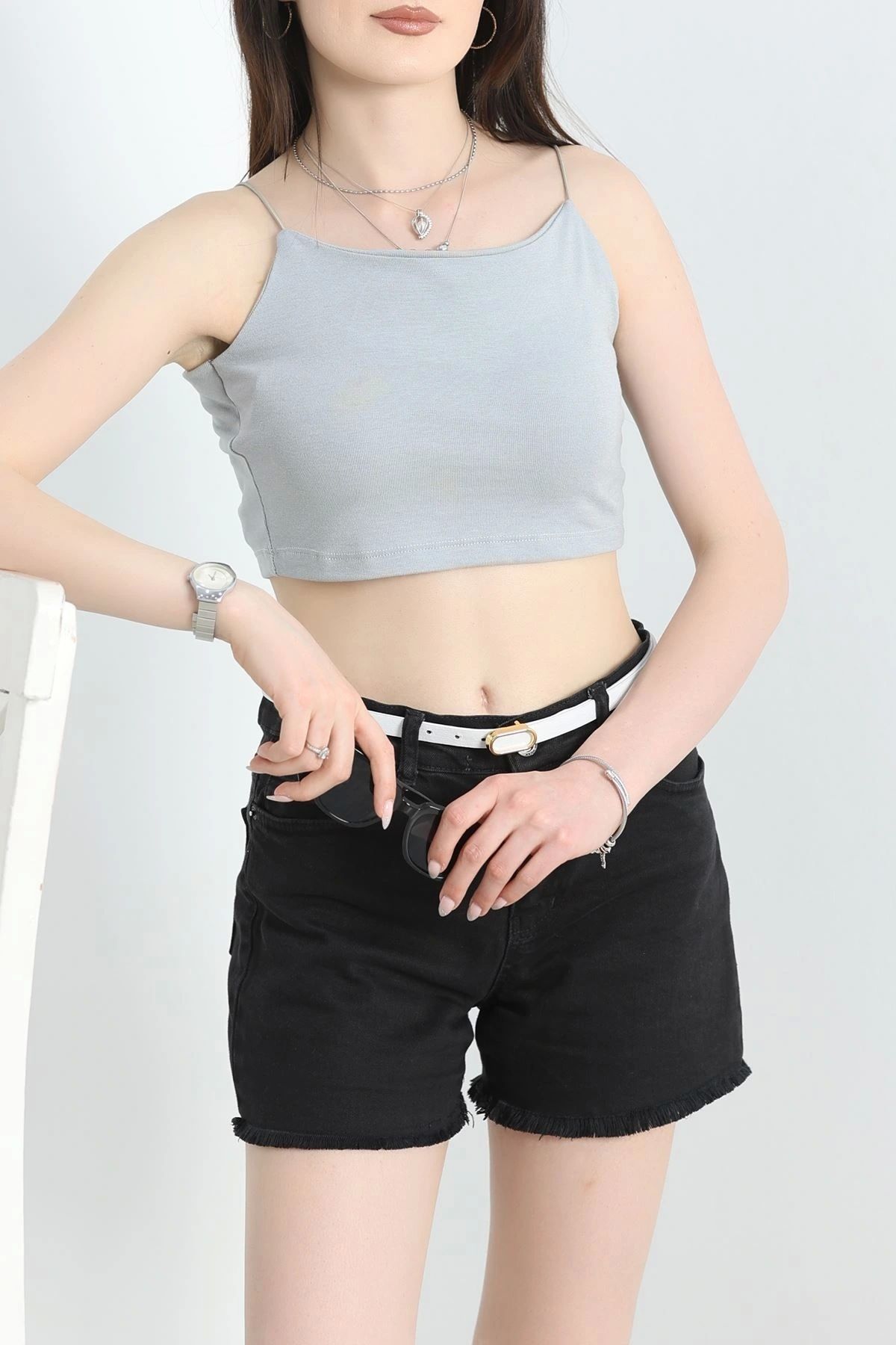 OurStyles İp Askılı Crop Atlet Bordo - 40791.1723.