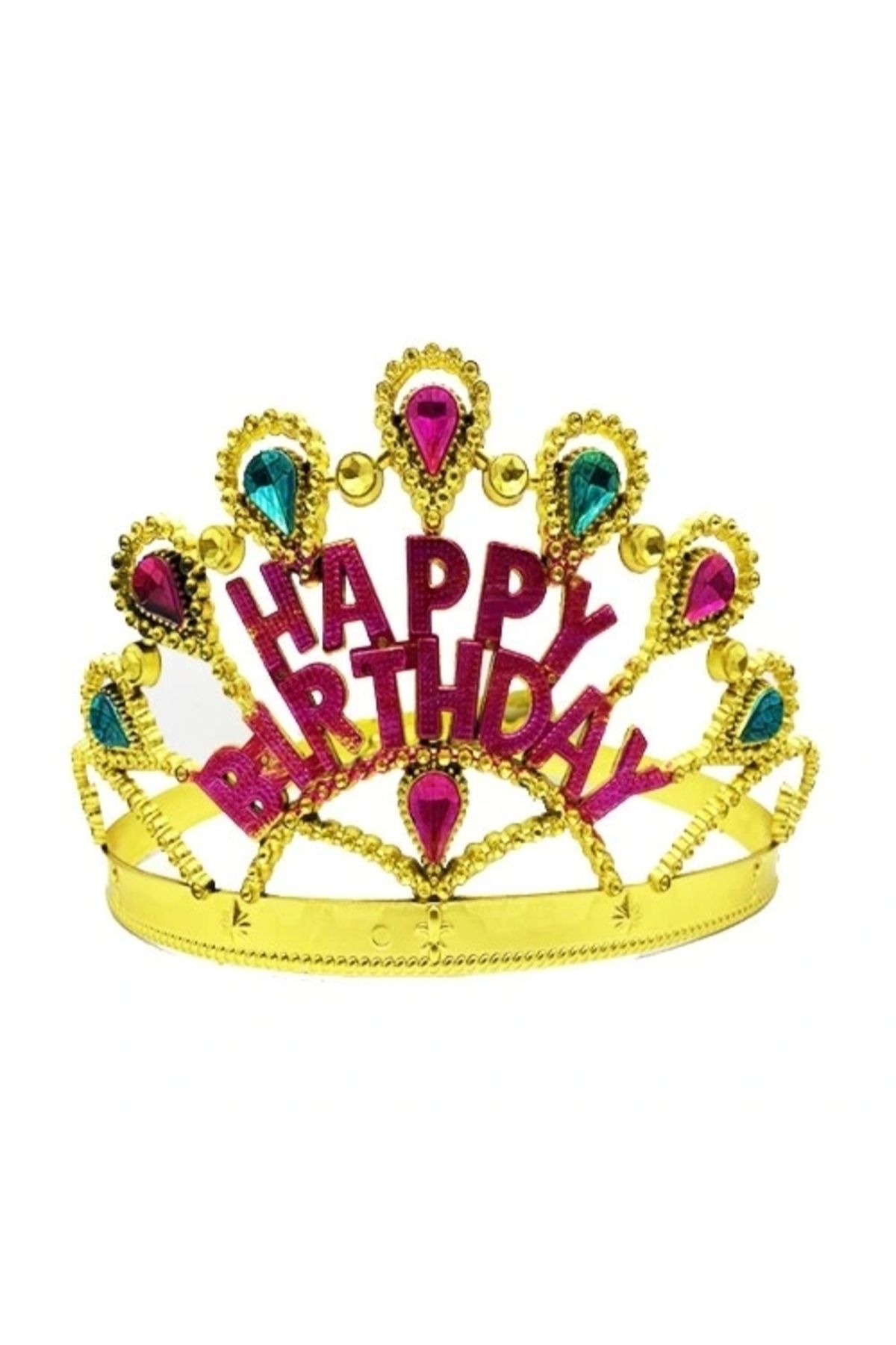 ShopNova Altın Renk Happy Birthday Doğum Günü Tacı