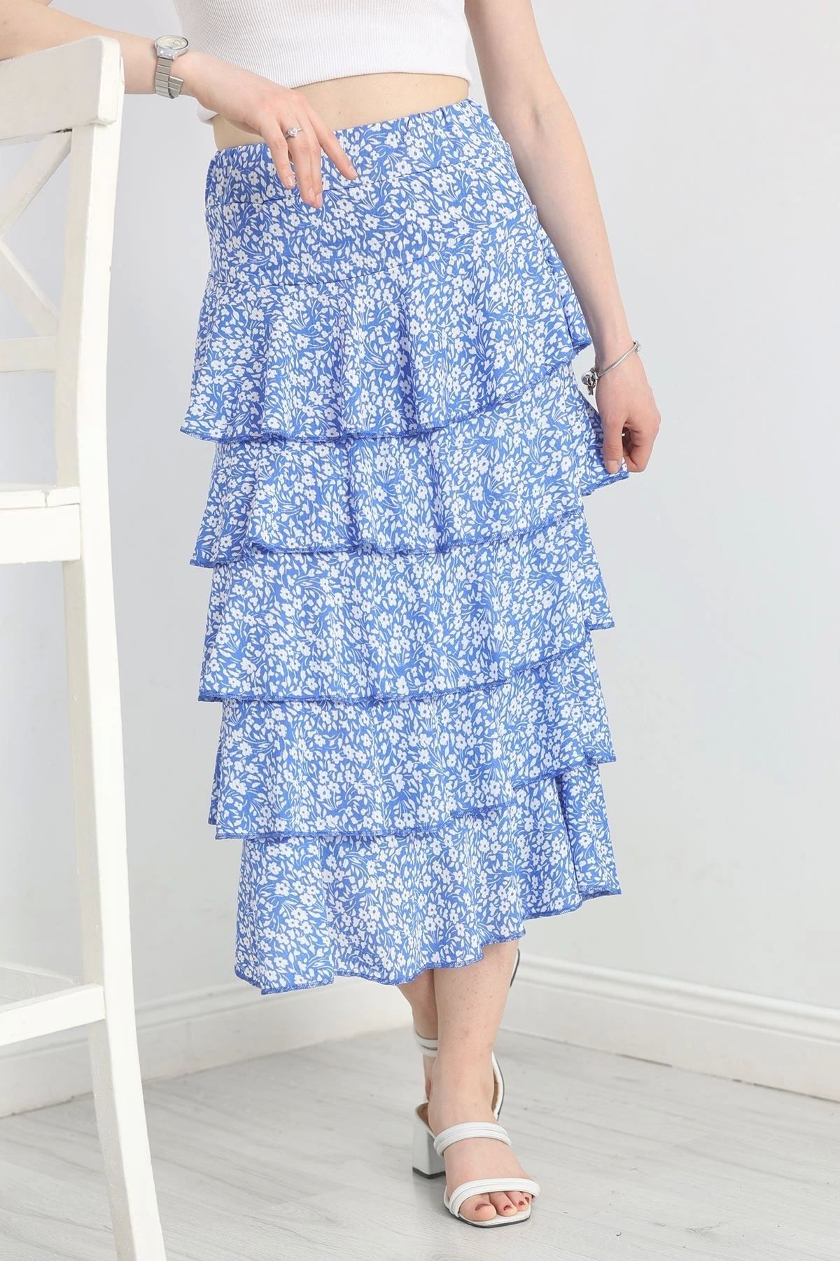 OurStyles Kat Kat Uzun Etek Kırmızı - 40622.1977.