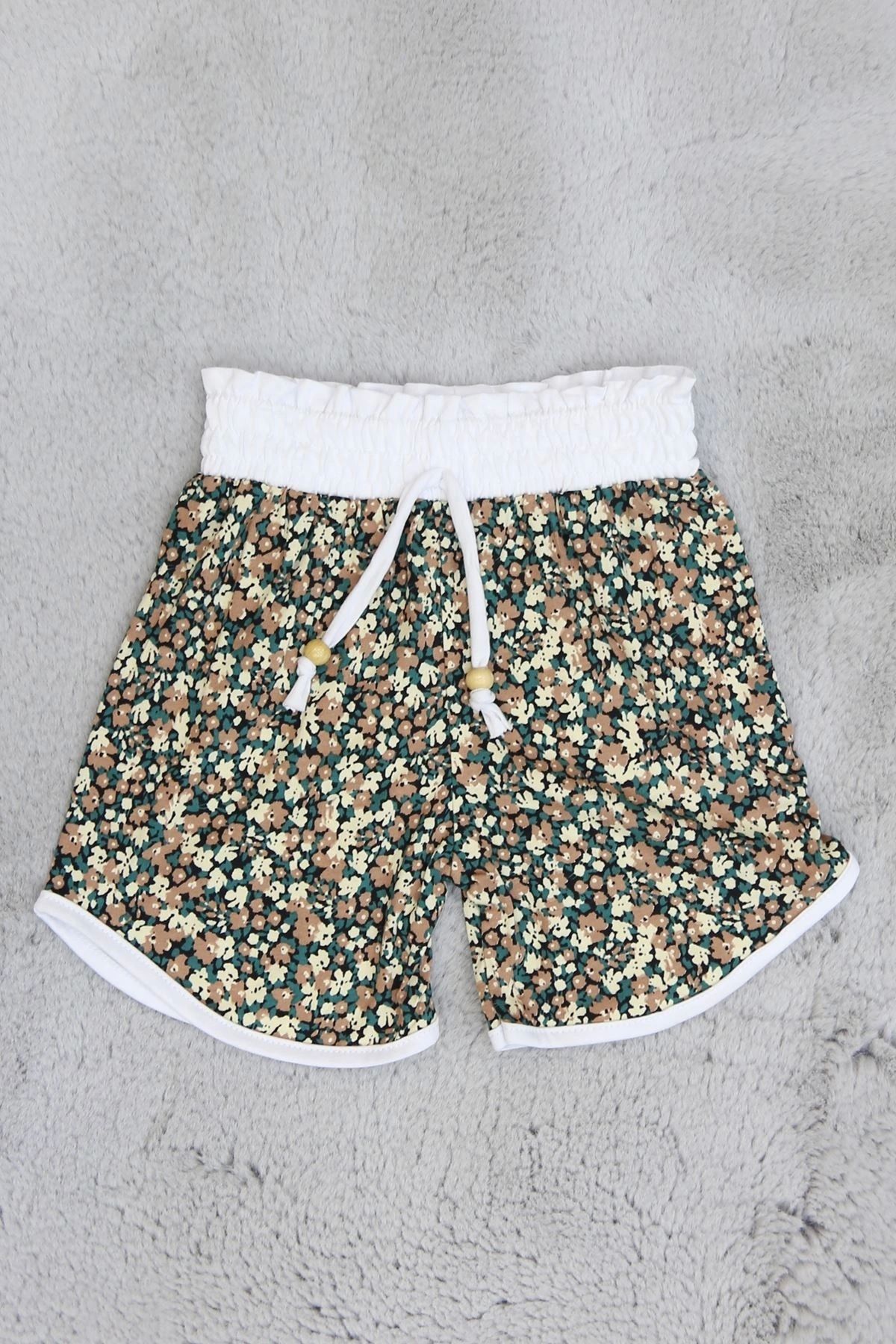 OurStyles 2-8 Yaş Fırfırlı Kemerli Penye Şort Kırmızı - 70582.904.