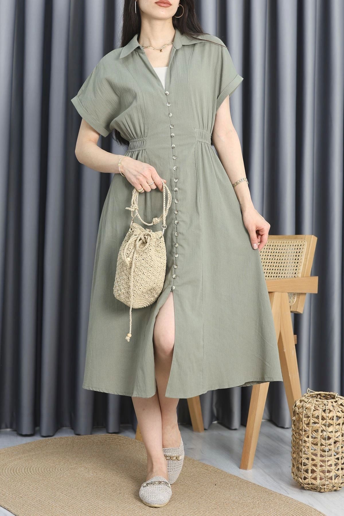 OurStyles Reyon Marka Elbise Siyah - 70140.1996.