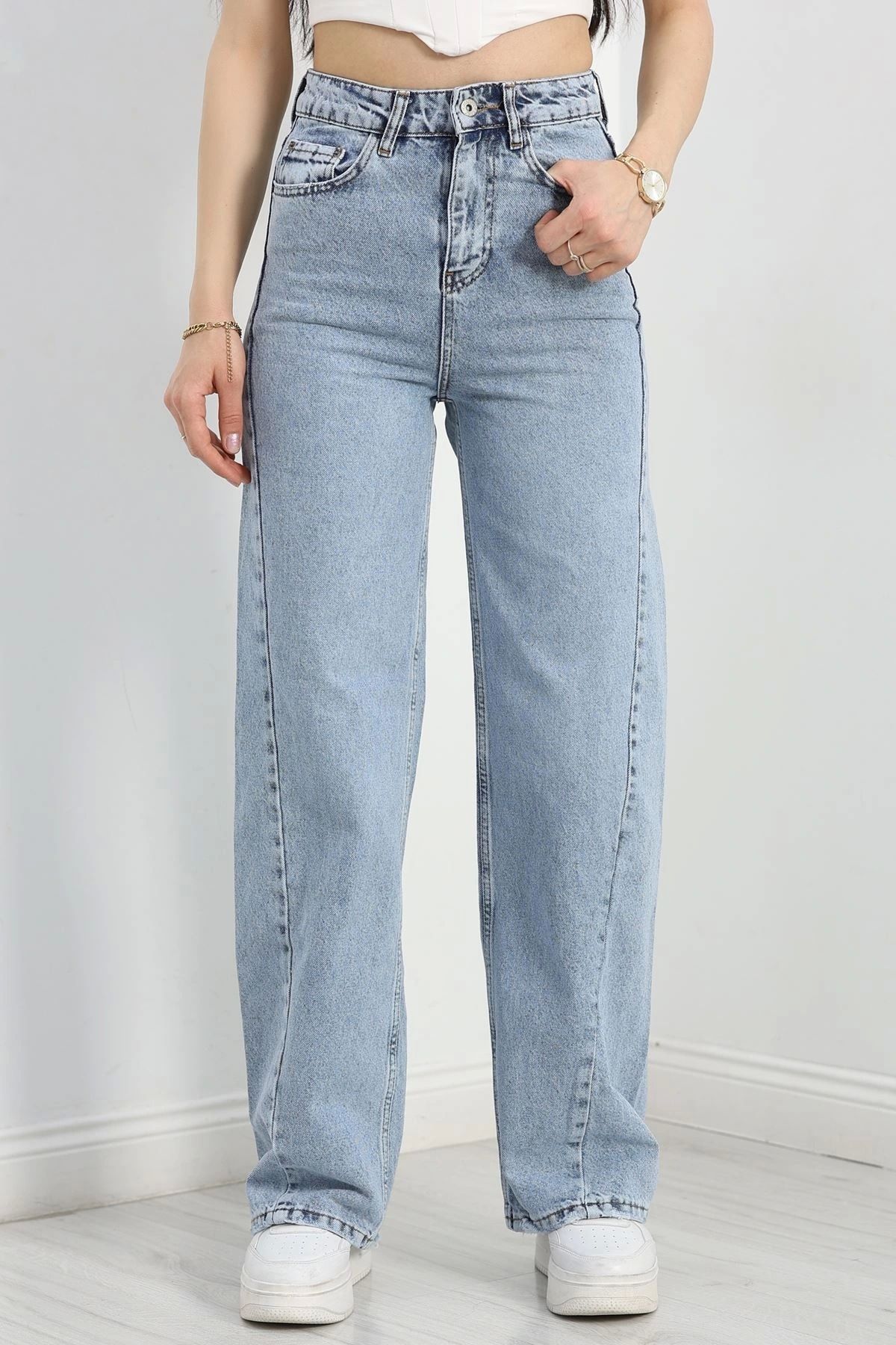 OurStyles Palazzo Kot Pantolon Buzmavi - 30382.1975.
