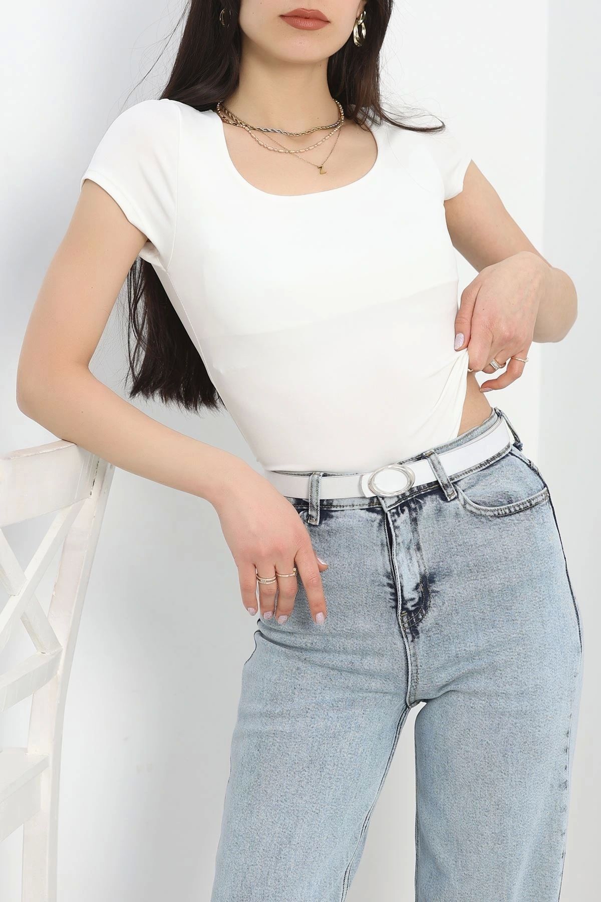 OurStyles Önü Çift Tulumlu Dalgıç Zıbın Ekru - 20674.1892.