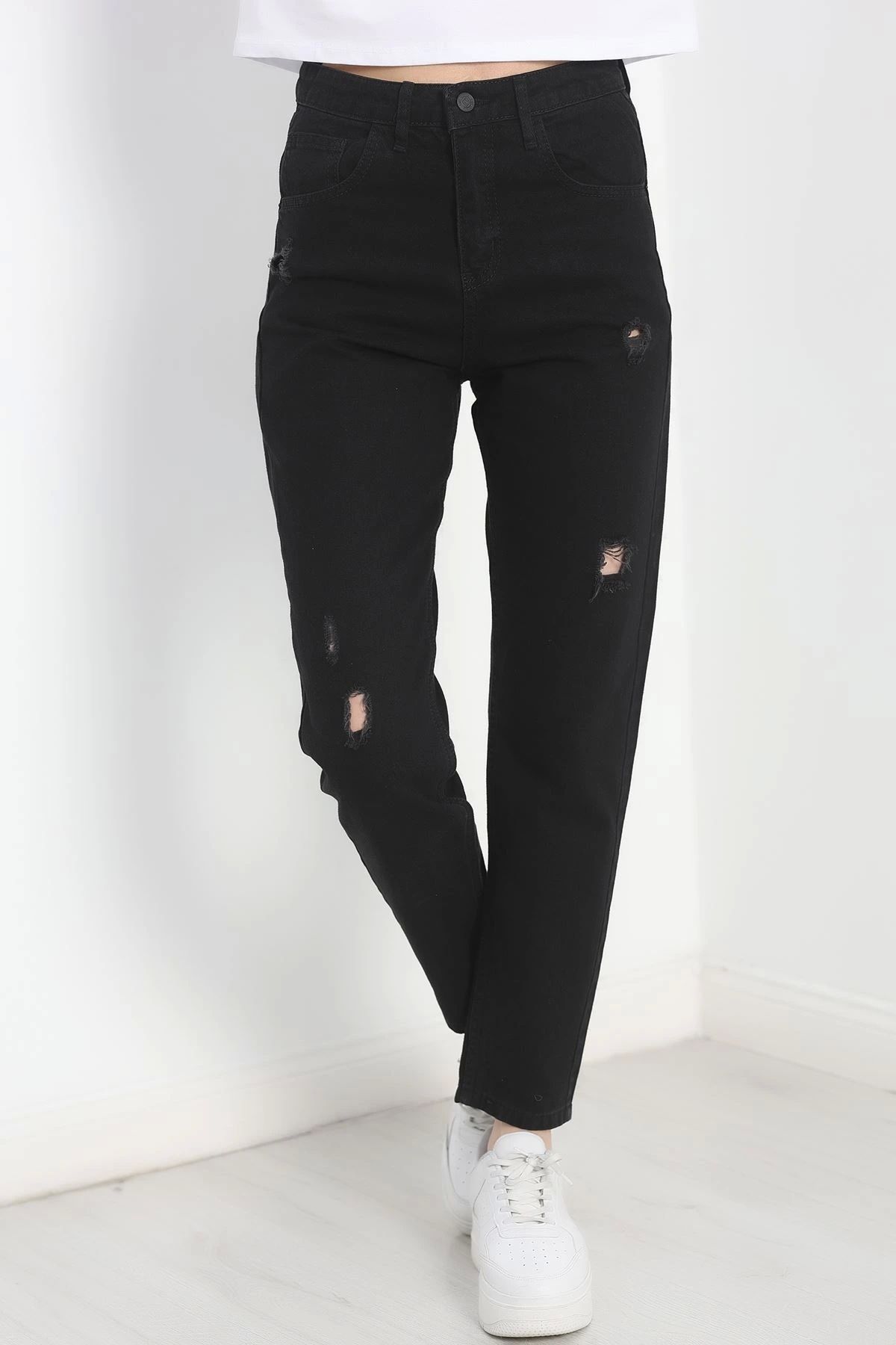 OurStyles Lazerli Kot Pantolon Siyah - 30588.01975.