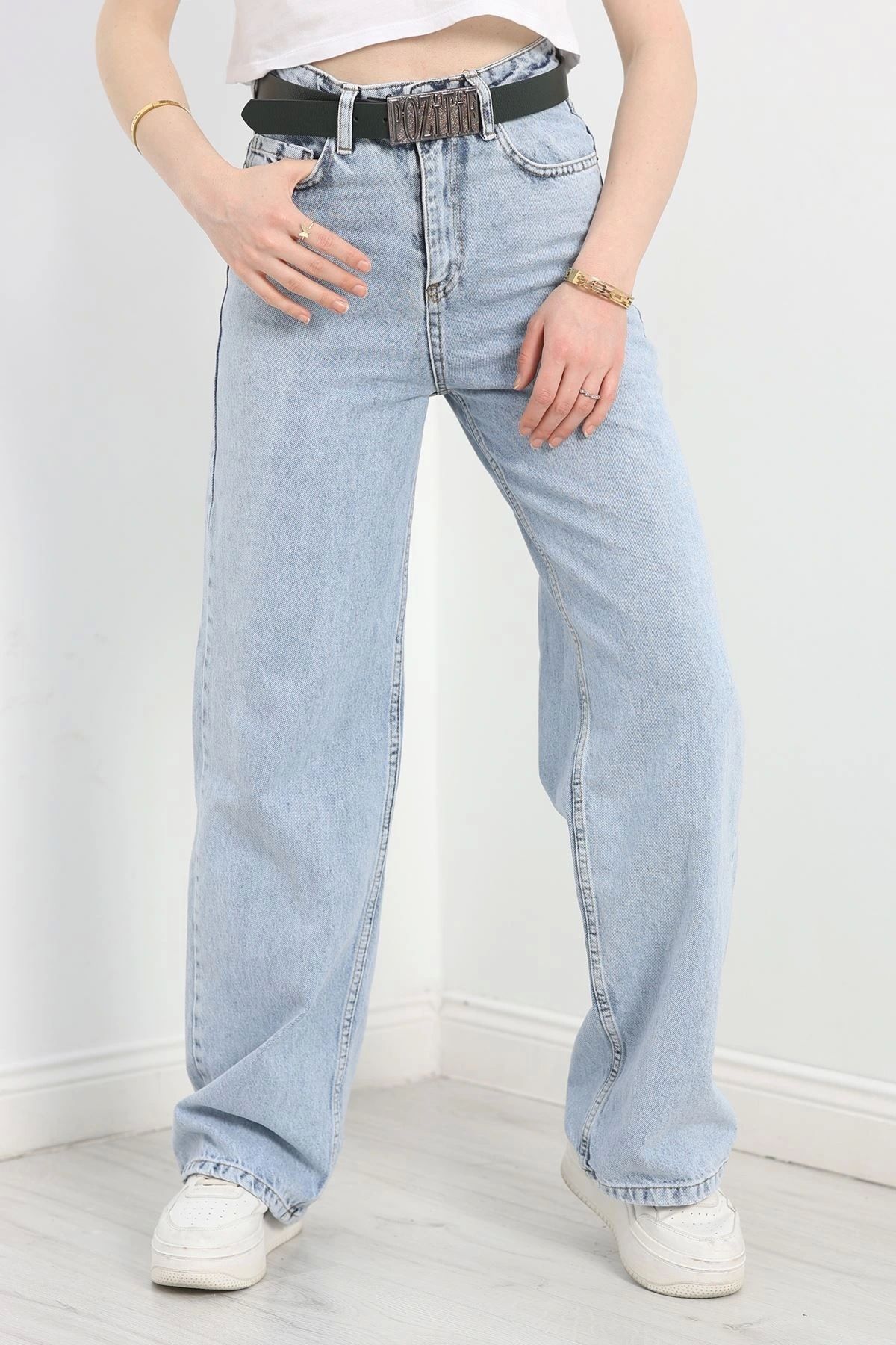 OurStyles Kemerli Baggy Kot Pantolon Karyıkama - 30494.1975.