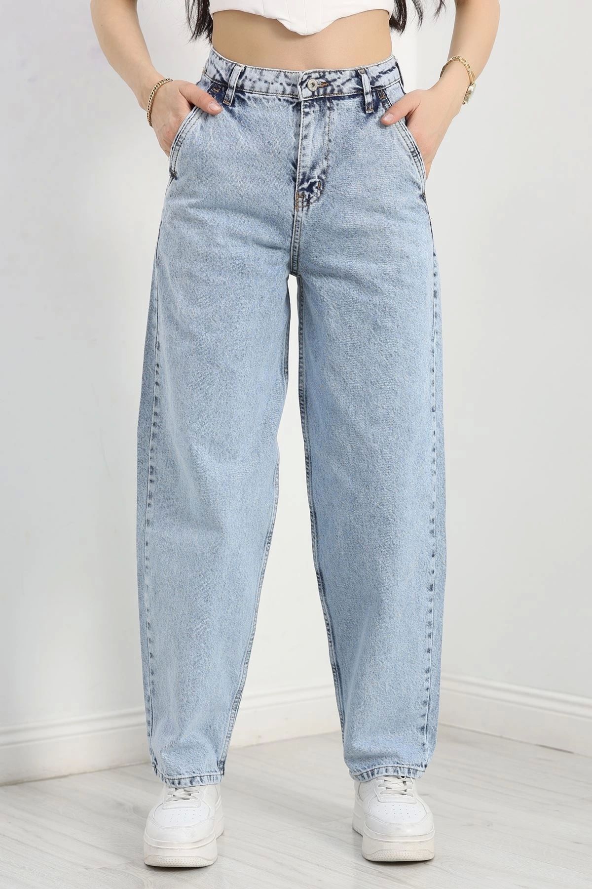 OurStyles Baggy Kot Pantolon Buzmavi - 30387.1975.
