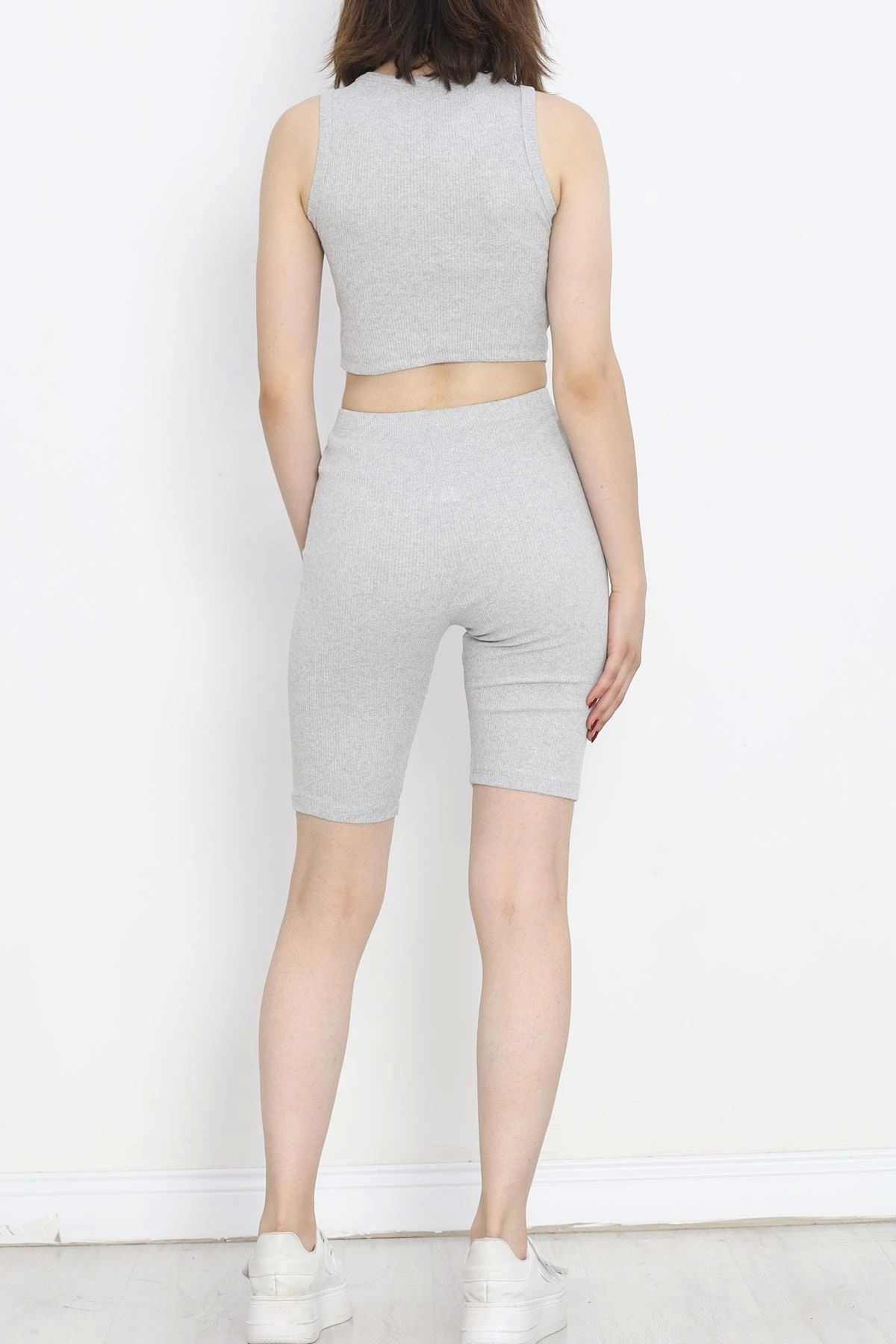 OurStyles Kaşkorse Şortlu Takım Gri - 16609.1567.