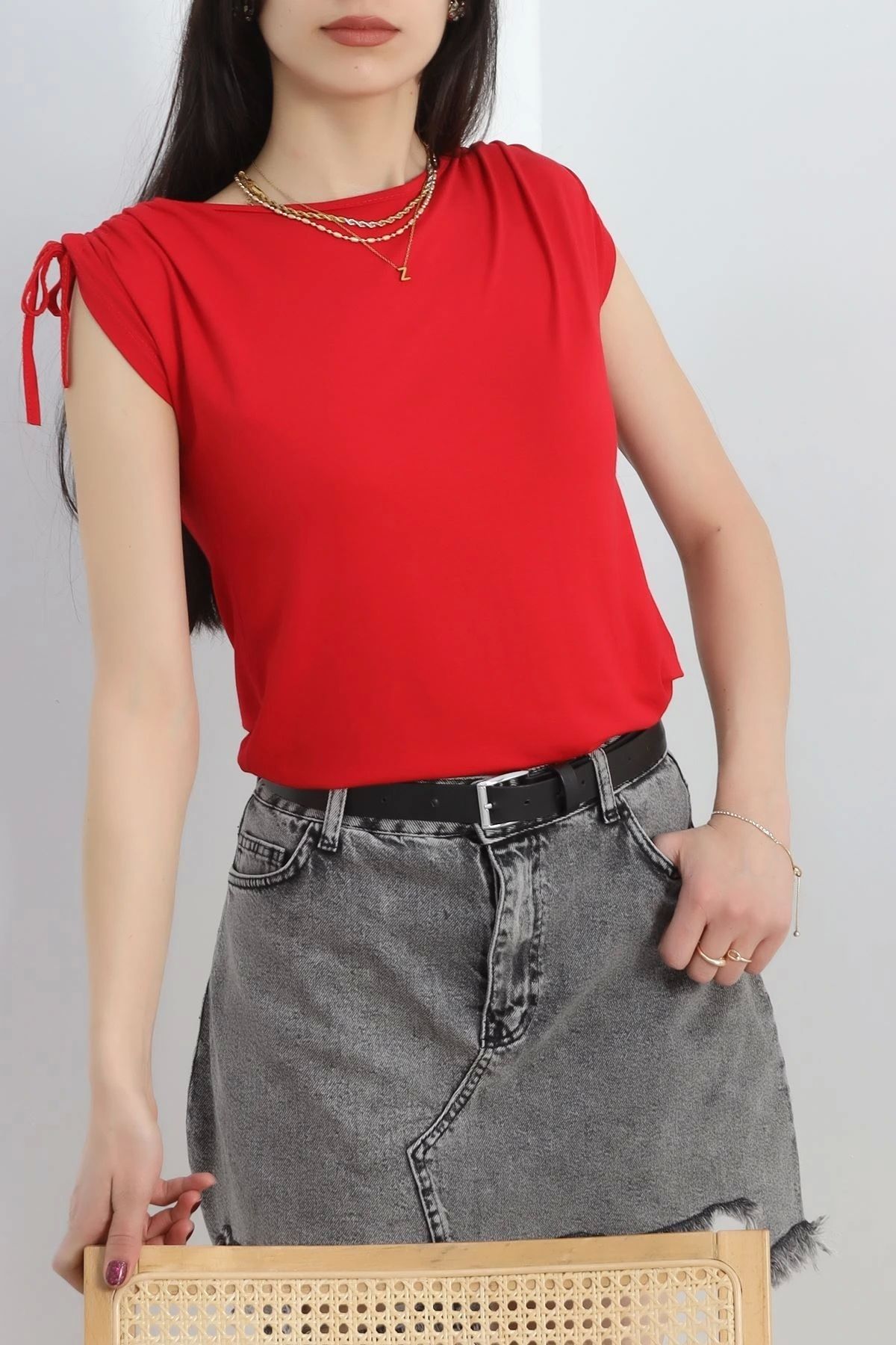 OurStyles Bağcık Detaylı Bluz Siyah - 20921.599.