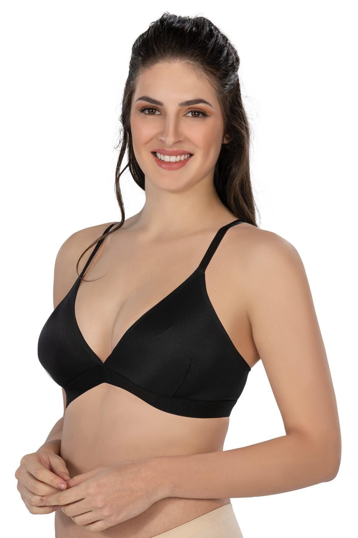 Moon wear Siyah Mı Emay 2809 Lazer Kesim Yapıştırma İz Ypmz Sütyen