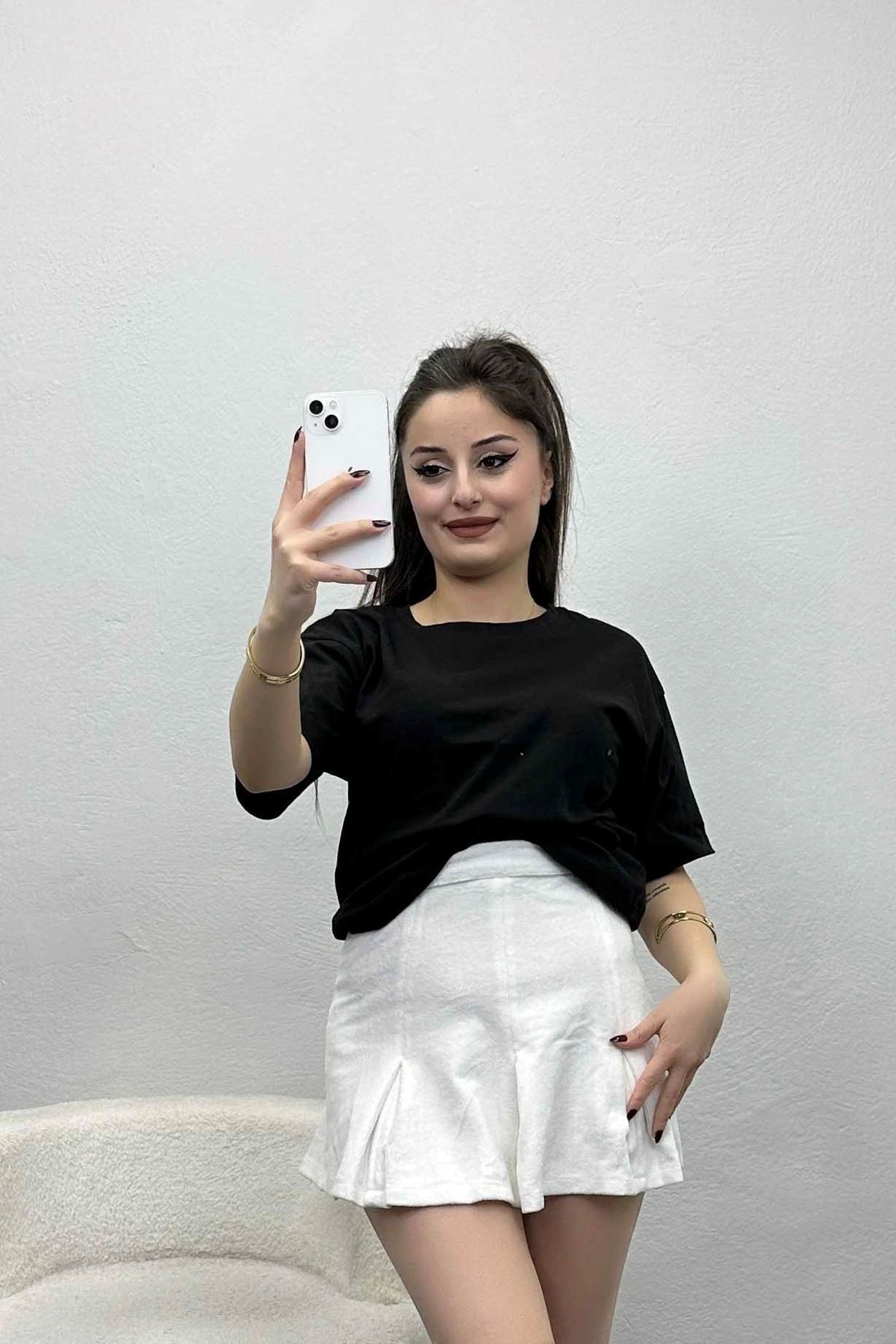 OurStyles Süprem Crop Tişört Siyah - 3648.1567.
