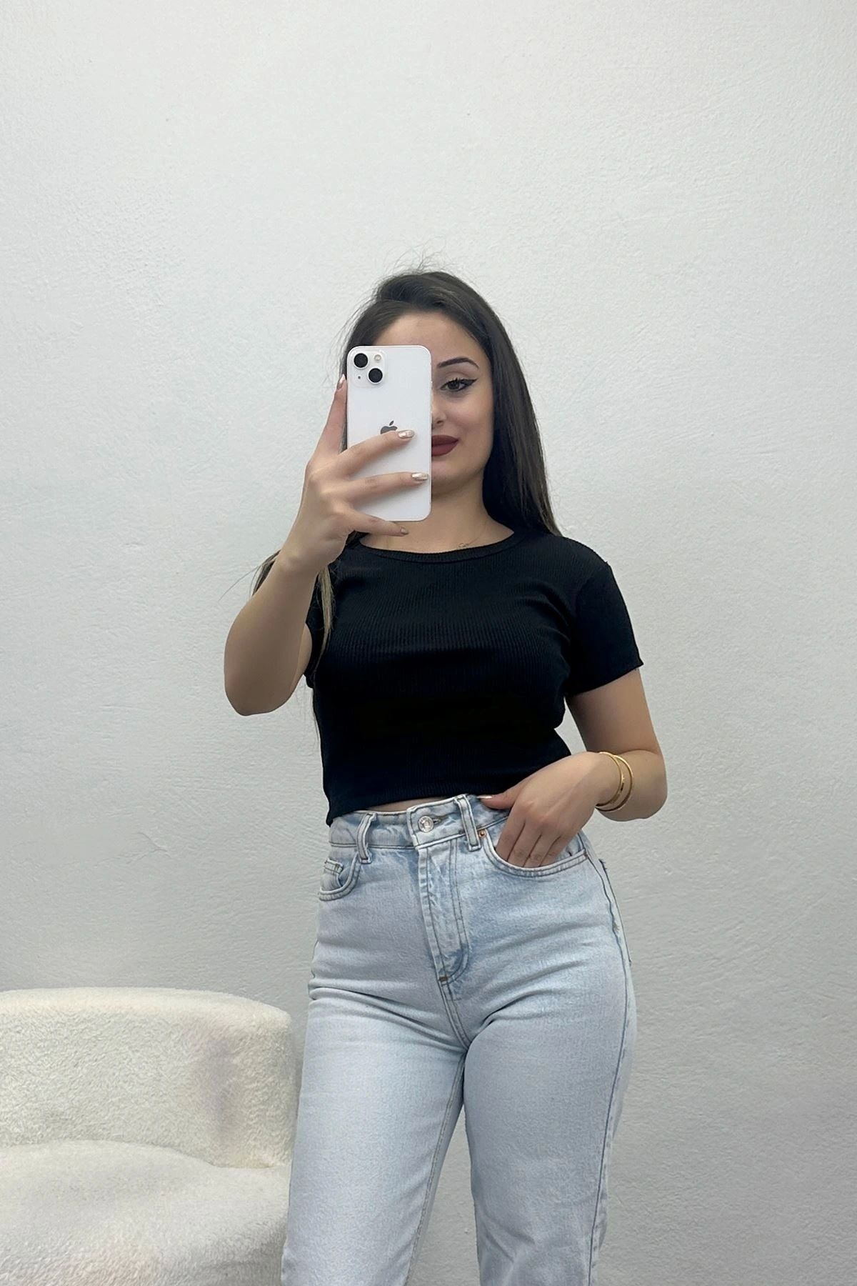 OurStyles Bisiklet Yaka Kaşkorse Body Taş - 18880.1567.