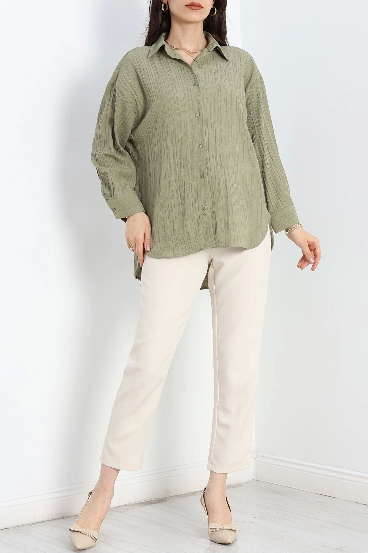 OurStyles Çilek Kumaş Gömlek Siyah - 60030.1247.