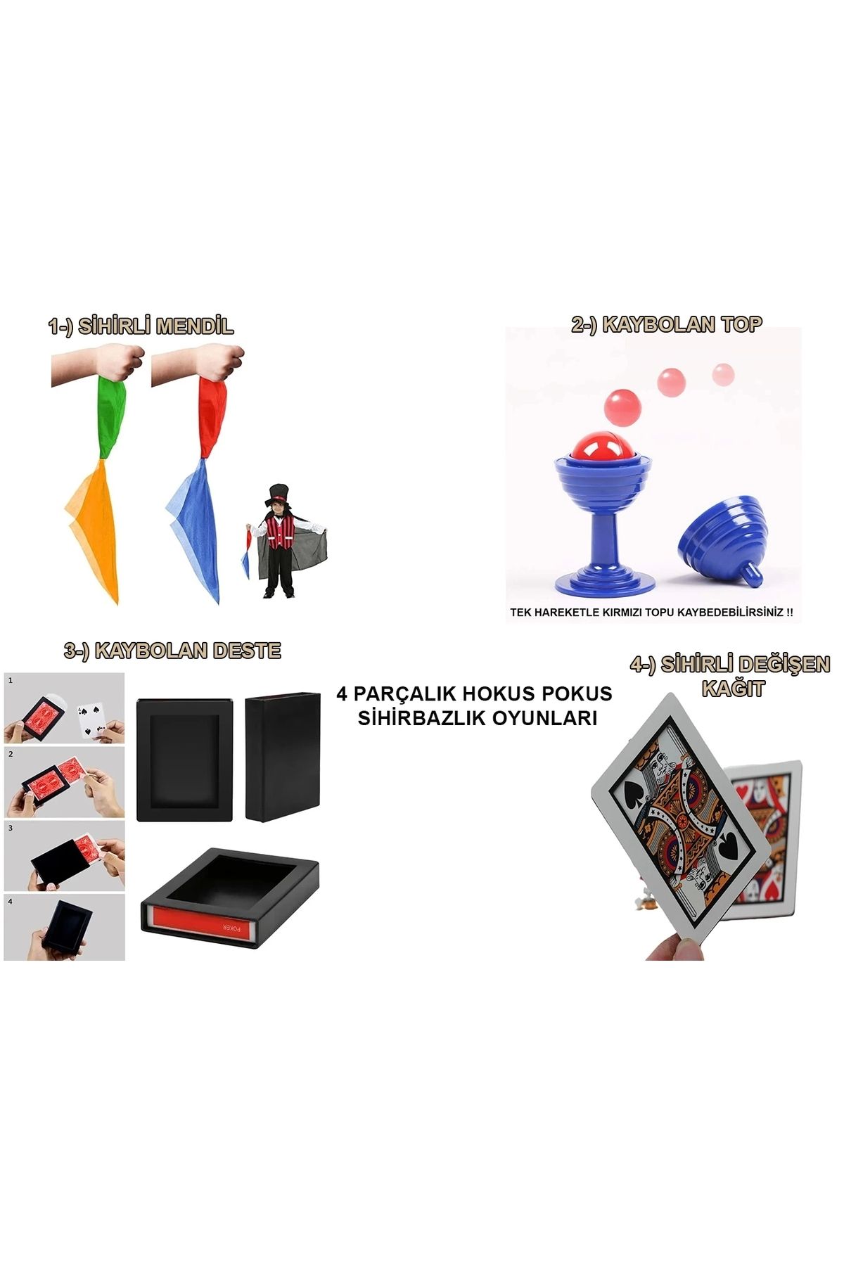 ShopNova 439lü Sihirbazlık Seti – Hokus Pokus Sihirli Numara Seti