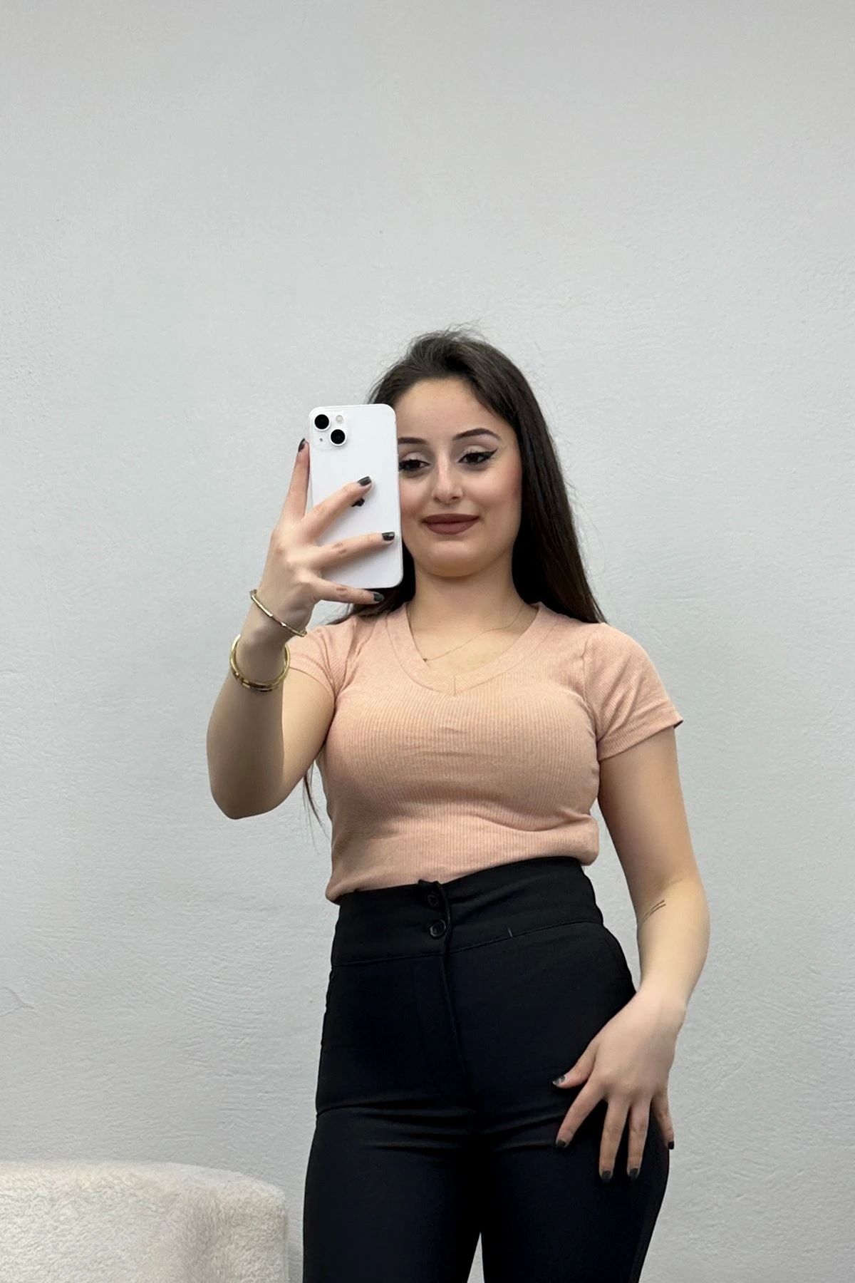OurStyles V Yaka Kaşkorse Body Yeşil - 18176.1723.