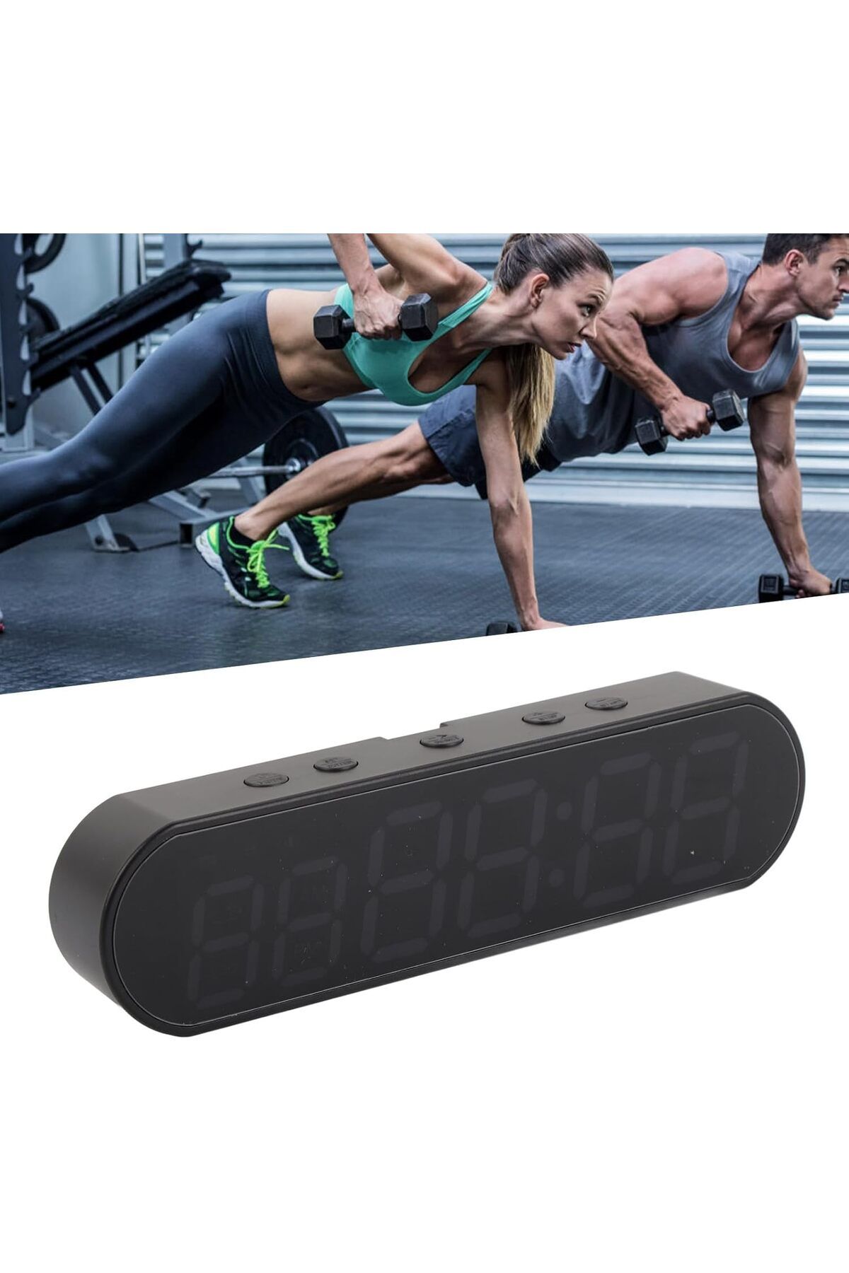 Generic-Gym Timer, Small Portable Gym Timer Clock,1000mAh USB Fitness Sports Interval Workout Timer Alarm C 3