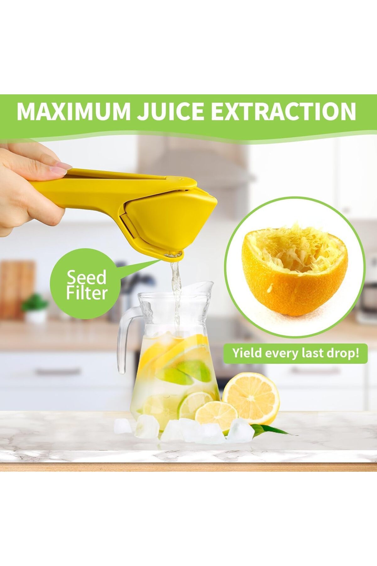 Generic-KASTWAVE Lemon Squeezer Hand Manual, Max Juice Extraction Lemon Juicer Squeezer, Easy-to-Use Flat L 2