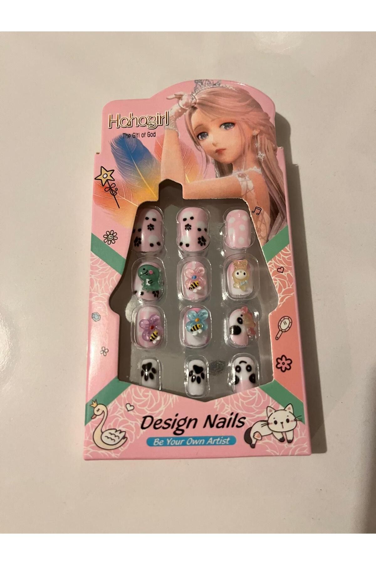 Hohogirl YAPIŞTIRICILI ÇOCUK TAKMA TIRNAK
