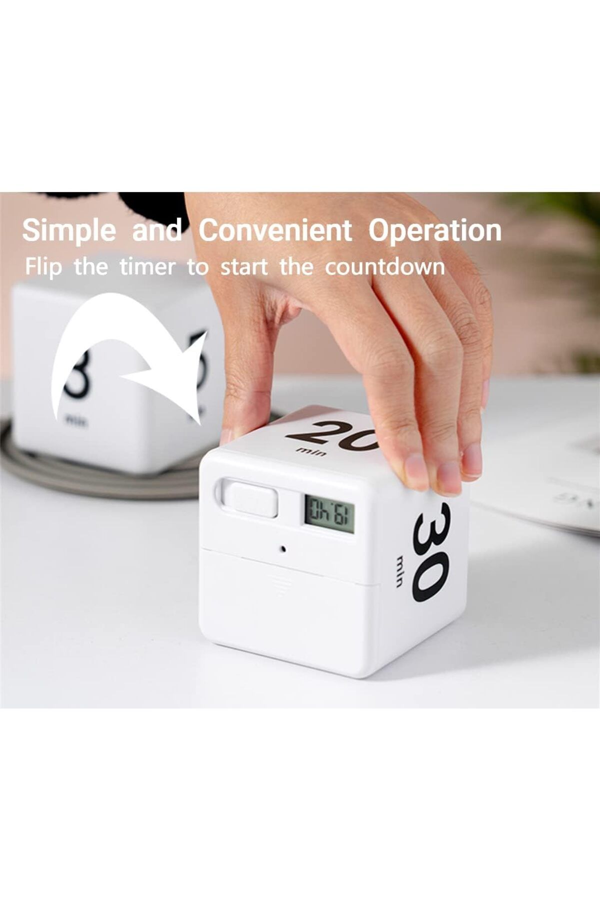 Generic-Dice Timer, Time, Kitchen Timer Kids Timer for ADHD Productivity Workout Flip Timer Classroom for S 2