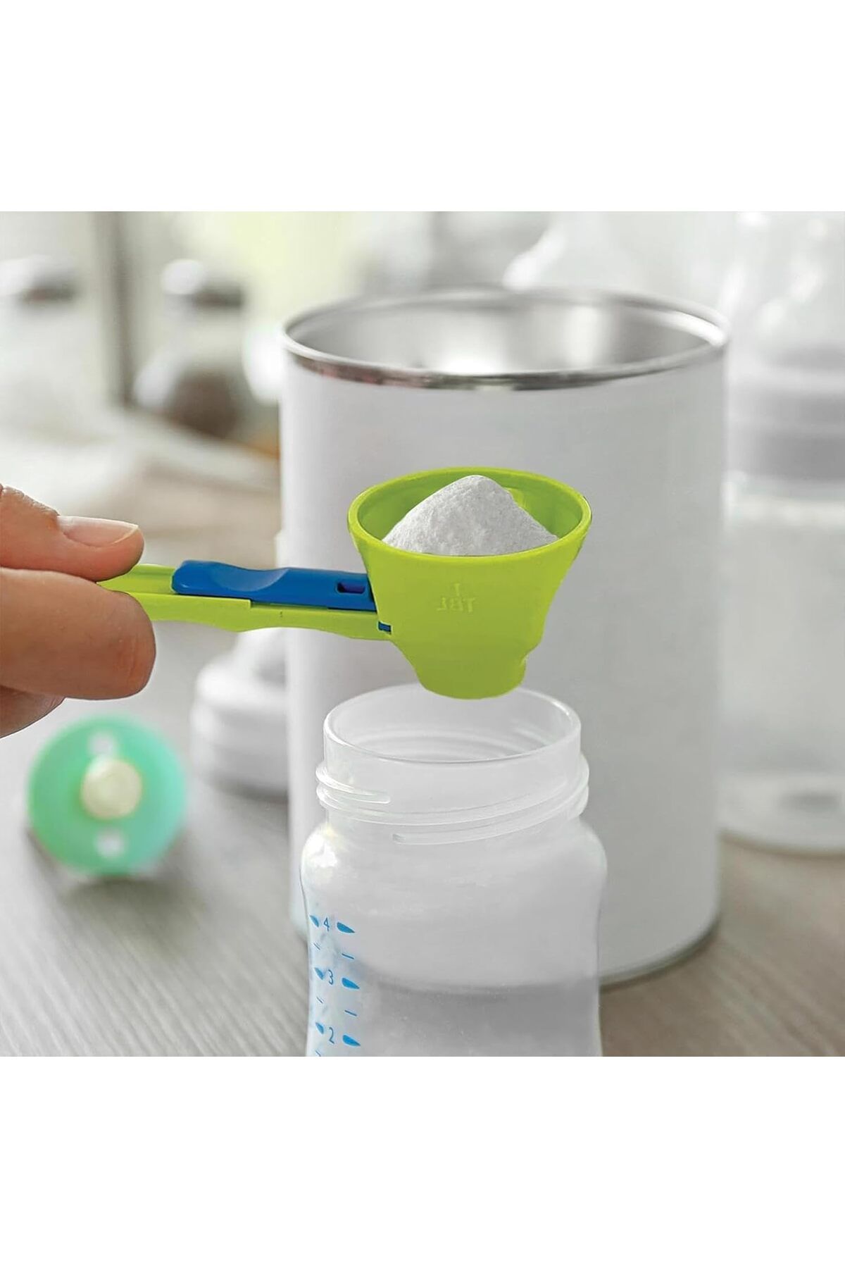 Generic-2pcs Protein Powder Sliding Spoons, 2 in 1 Measuring Slide Scoop with Scale Funnel for Protein Powd 5