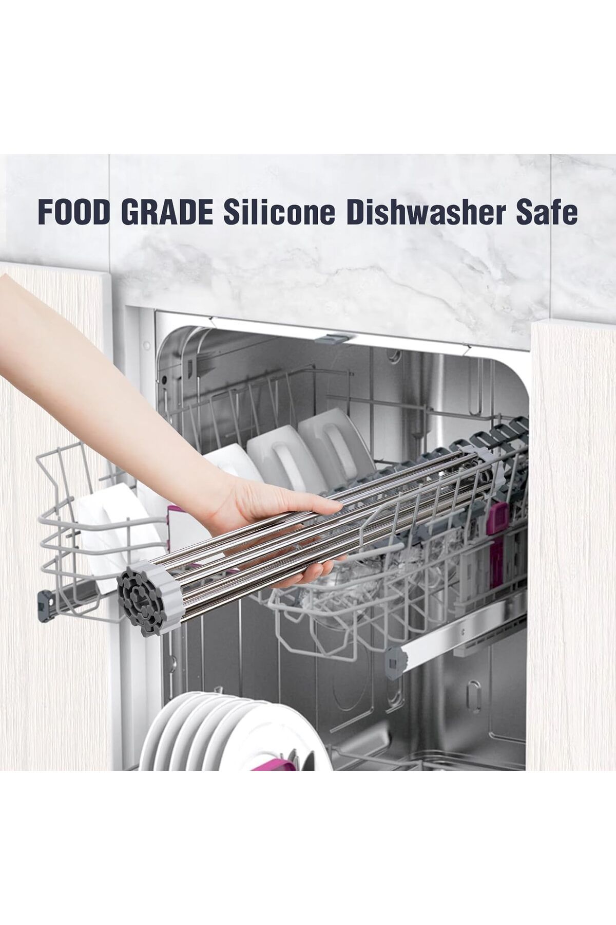 Generic-ECVV Roll-Up Dish Drying Rack, Foldable Trivet, Dish Drainer & Over Sink Dish Rack Cover, BPA Free, 6