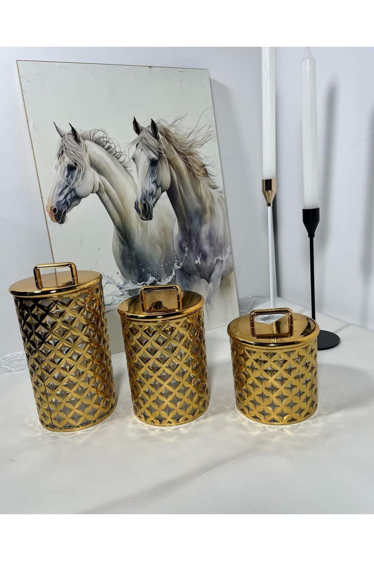 Generic-Gilded Spices and Sweets Set of 3 Pieces with Stylish and Modern Shapes (Shape 1) 2