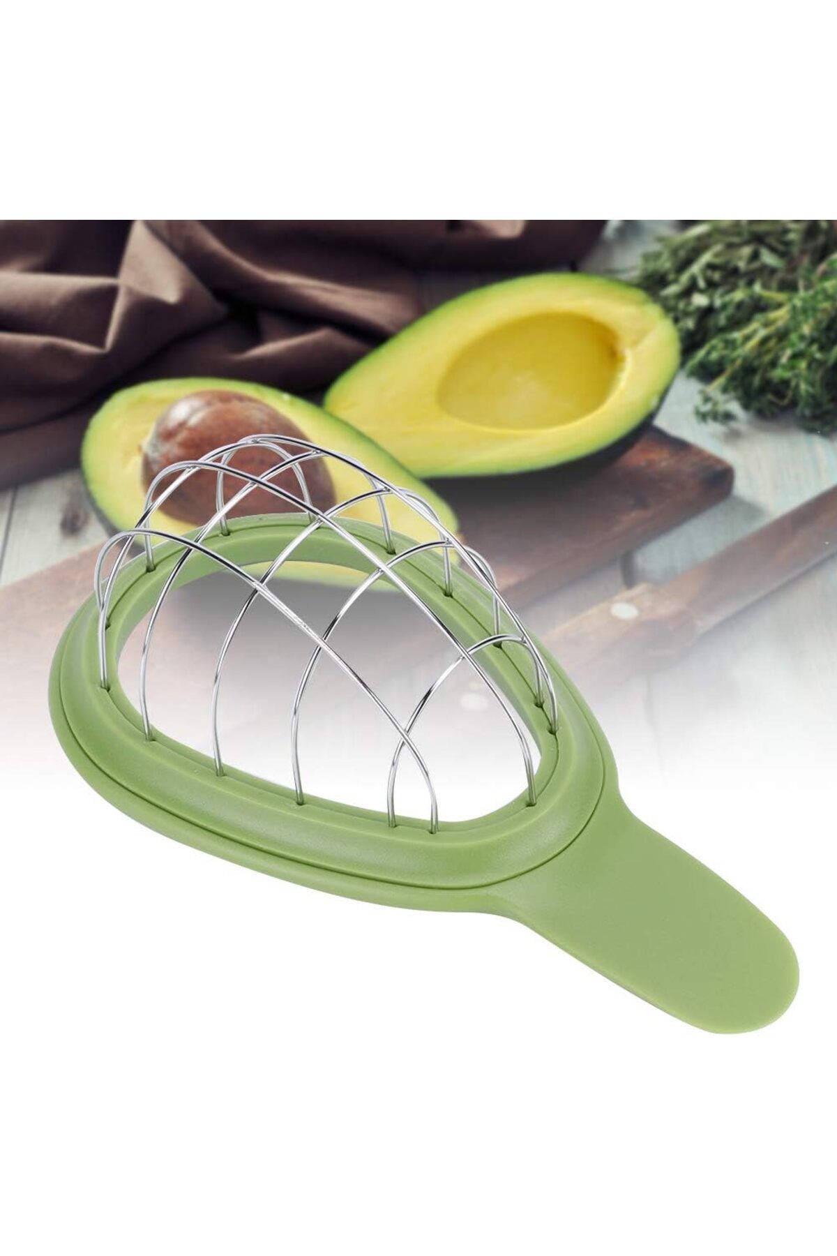 Generic-Oasisgalore 2pcs Avocado Cut Avocado Cuber Egg Separator Slicer Fruit Slicer Melon Cutter Avocado P 5