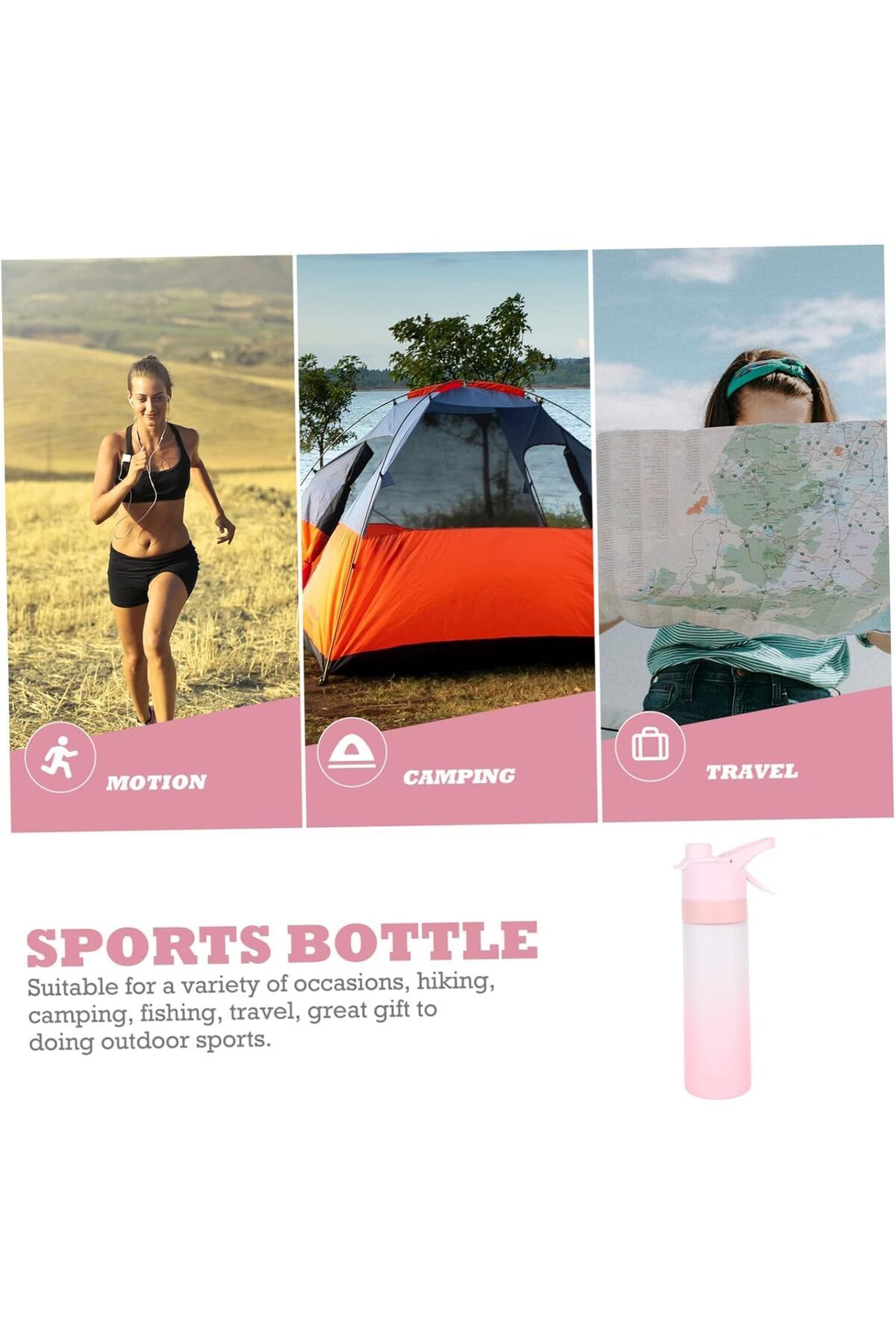Generic-Aputue Mist Spray Water Bottle, Reusable Bottles with Mist and Sip Functionality, 2 in 1 Sports Wat 5