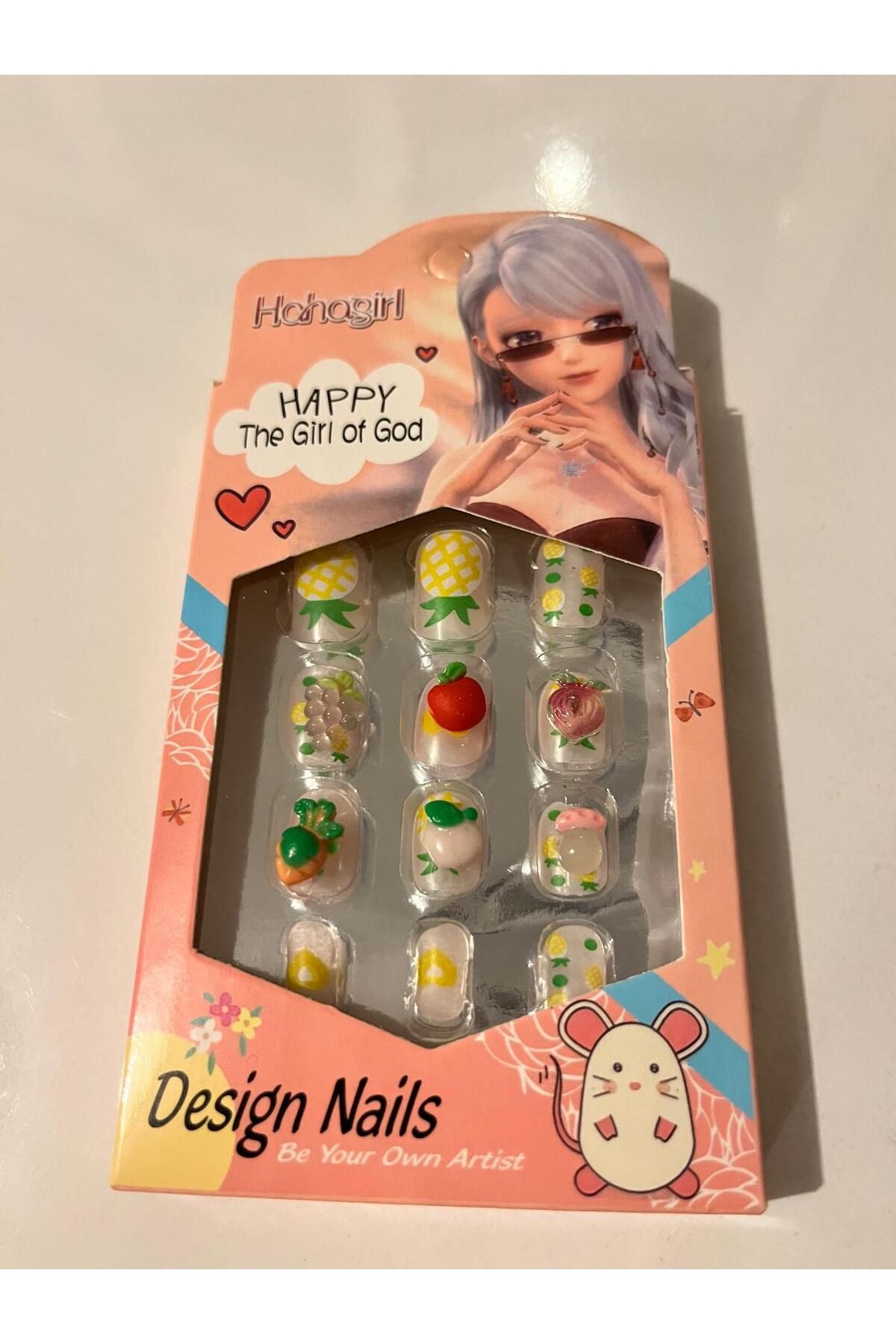 Hohogirl YAPIŞTIRICILI ÇOCUK TAKMA TIRNAK