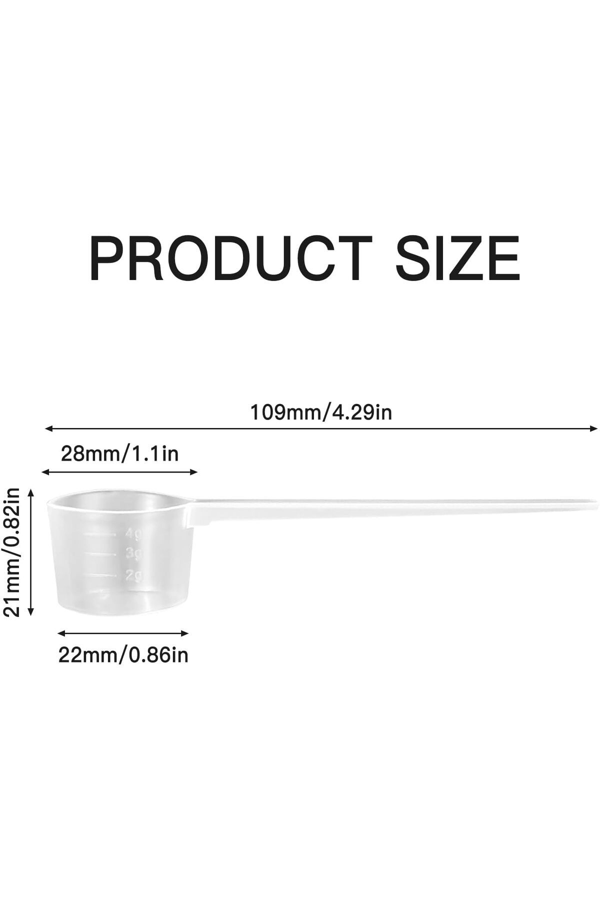 Generic-6 Pcs Measuring Spoons, 5 Gram Spoons with Scale 2 g, 3 g, 4 g, Tiny Scoop for Measuring Seasoning 2
