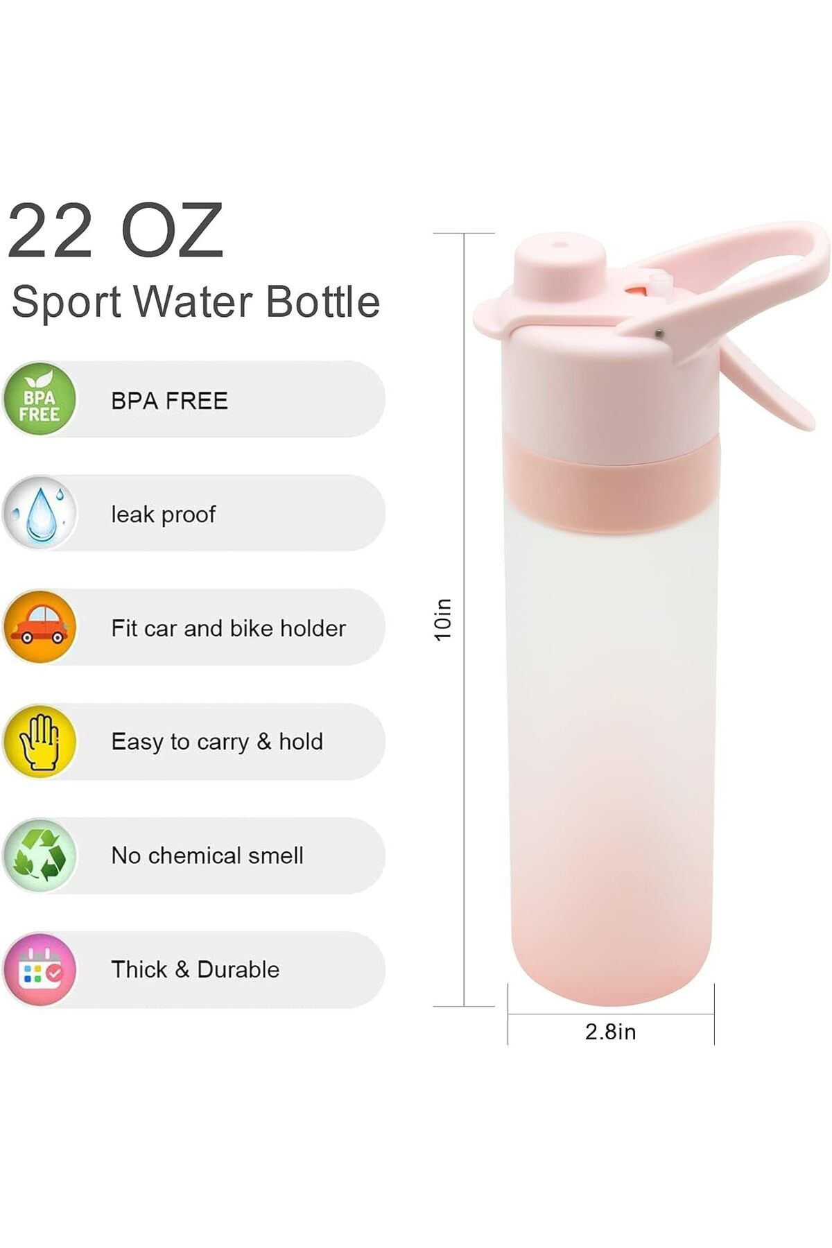 Generic-Aputue Mist Spray Water Bottle, Reusable Bottles with Mist and Sip Functionality, 2 in 1 Sports Wat 6