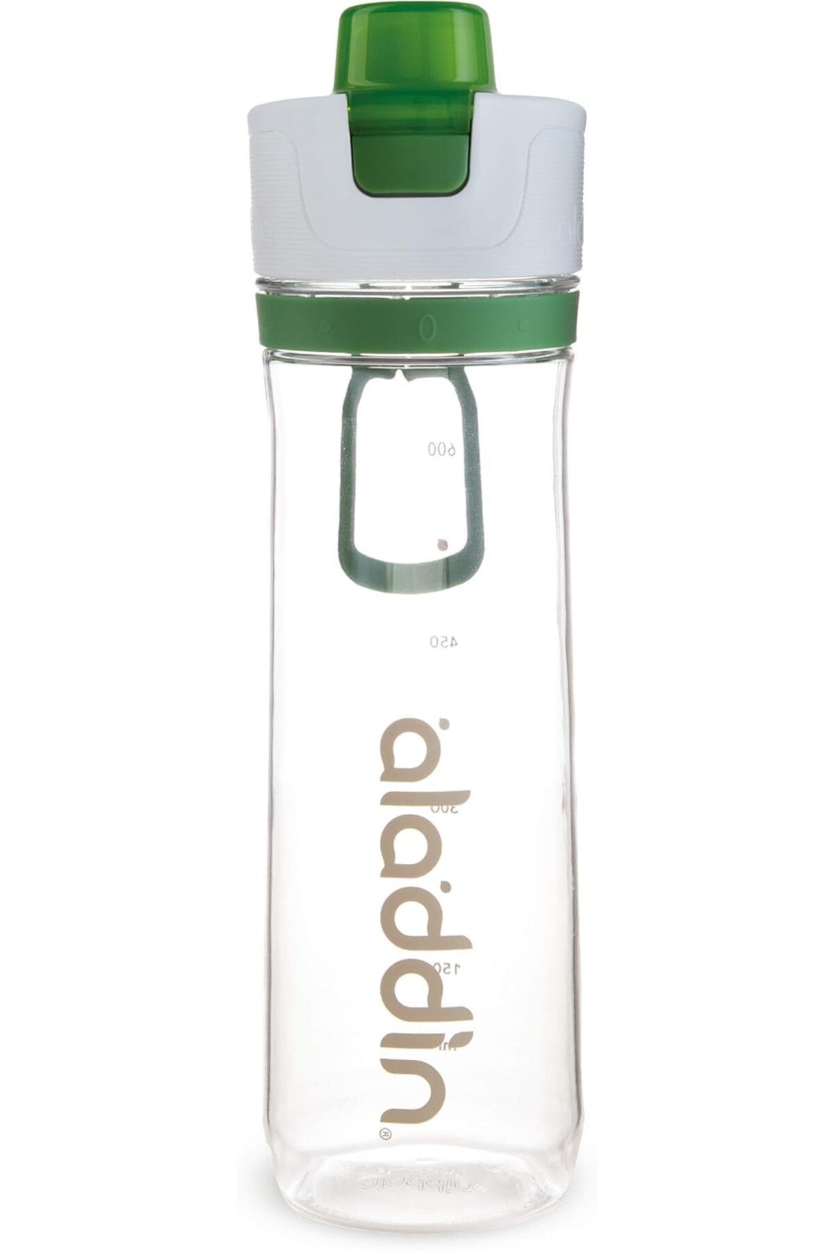Generic-Aladdin Active Hydration Tracker Water Bottle 0.8L Green – One-Hand Push Button Leakproof Lid | Ref 1