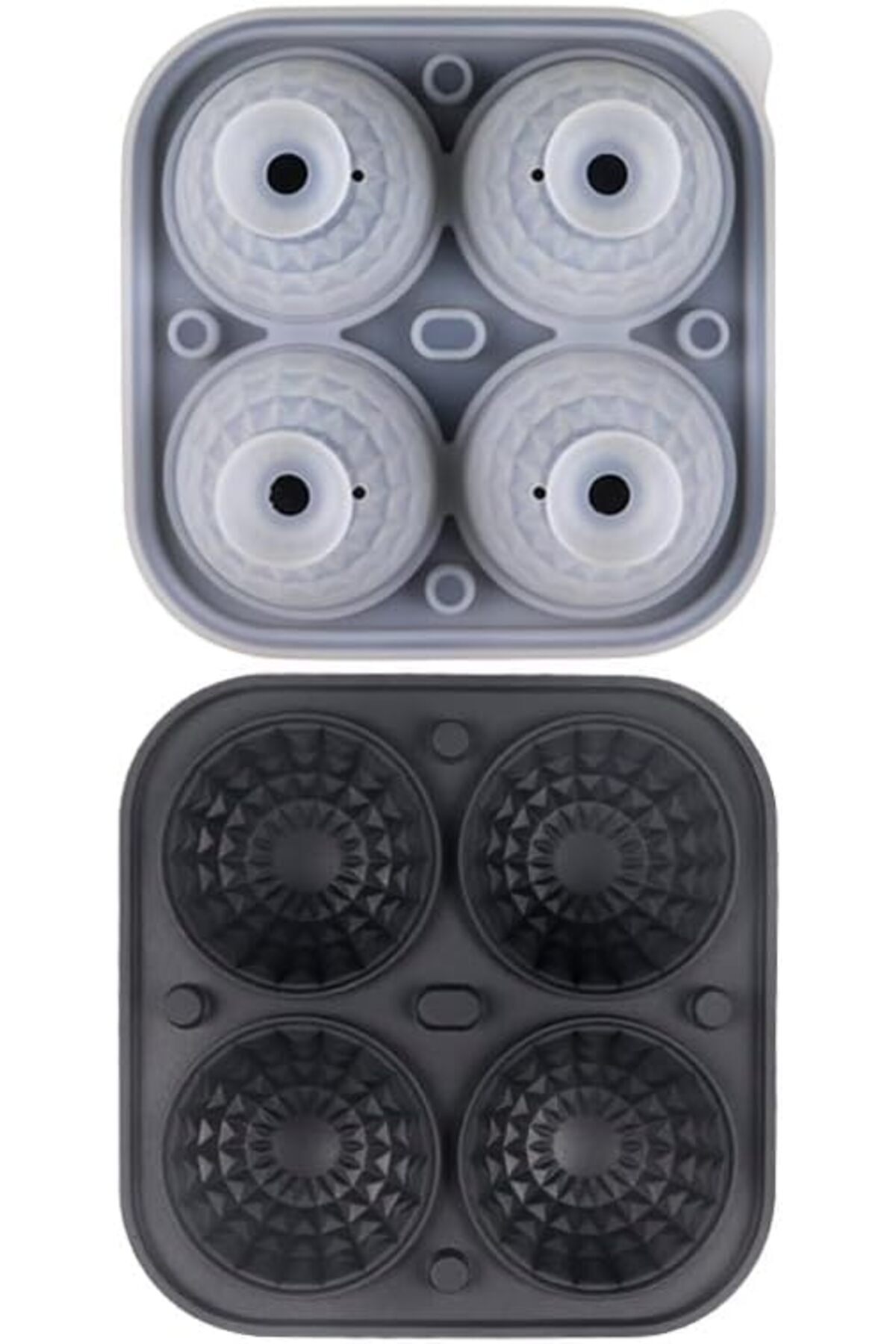Generic-Tazweeq Ice Cube Mold, 3D Square Ice Cube Tray, Ice Cube Mold For Cocktails, Whiskey, 4 Hole Shapes 7