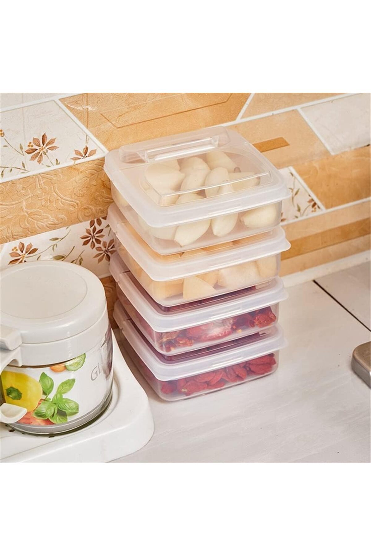 Generic-Khazna Mini Cheese Storage Containers, Food Container for Fridge Sliced Storage with Lids Refrigera 3