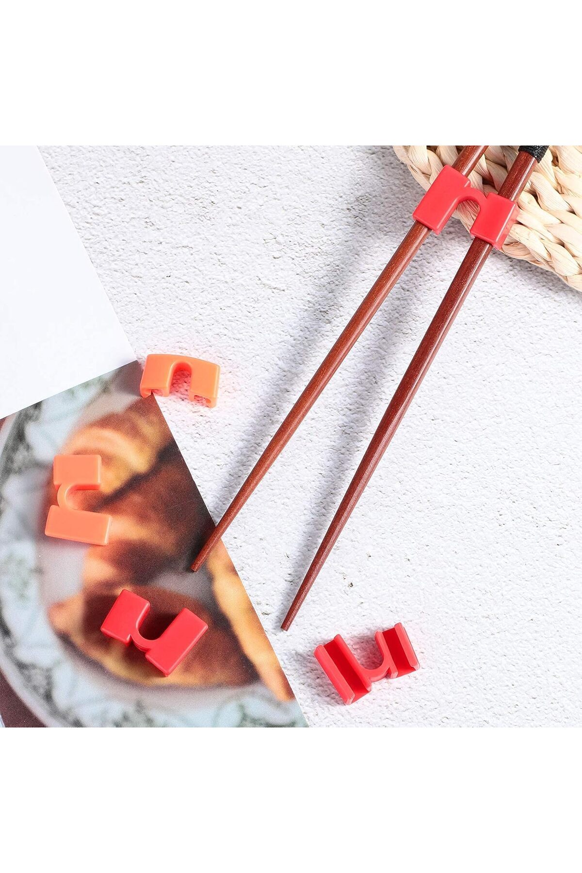 Generic-KASTWAVE Chopstick Helpers 5 Pieces Reusable Chopstick Helpers Training Chopsticks BPA Free POM Fon 6