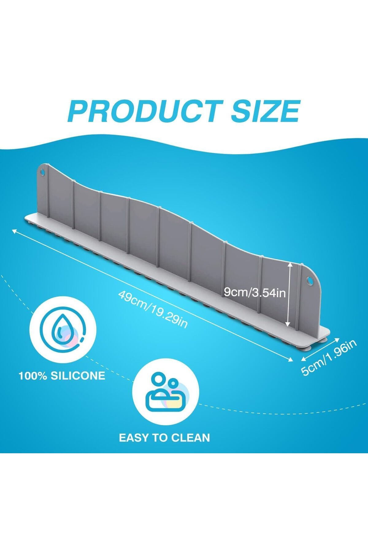 Generic-Silicone Sink Splash Guard,Water Splash Guard for Kitchen Suction Sink Splash Guard,Non-Slip Suctio 2