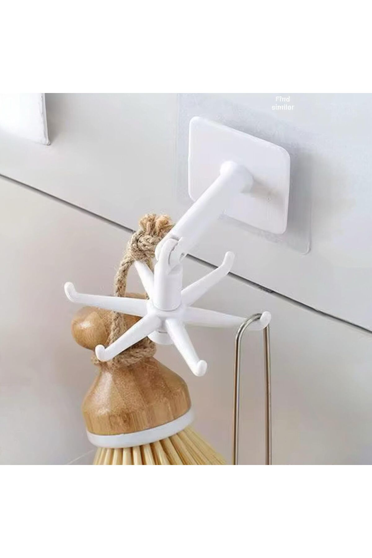 Generic-Rotating Folding Hook 360 Degree Cabinet Hooks Self-Adhesive 180 Degree Vertical Flip Hook for Home 2