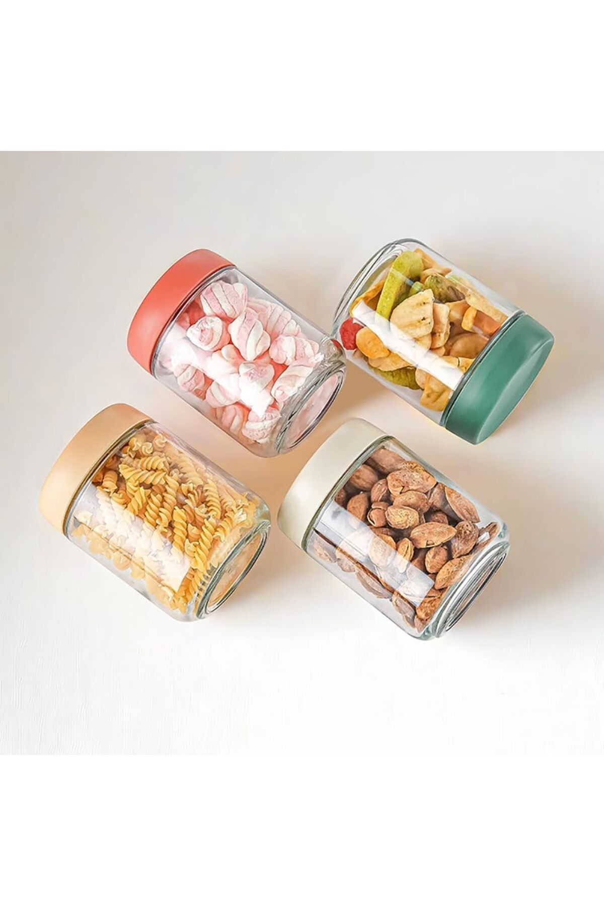 Generic-Yuroochii Overnight Oats Containers with Lids,16oz Glass Jars with Lids - Set Of 4, Practical Oatme 1