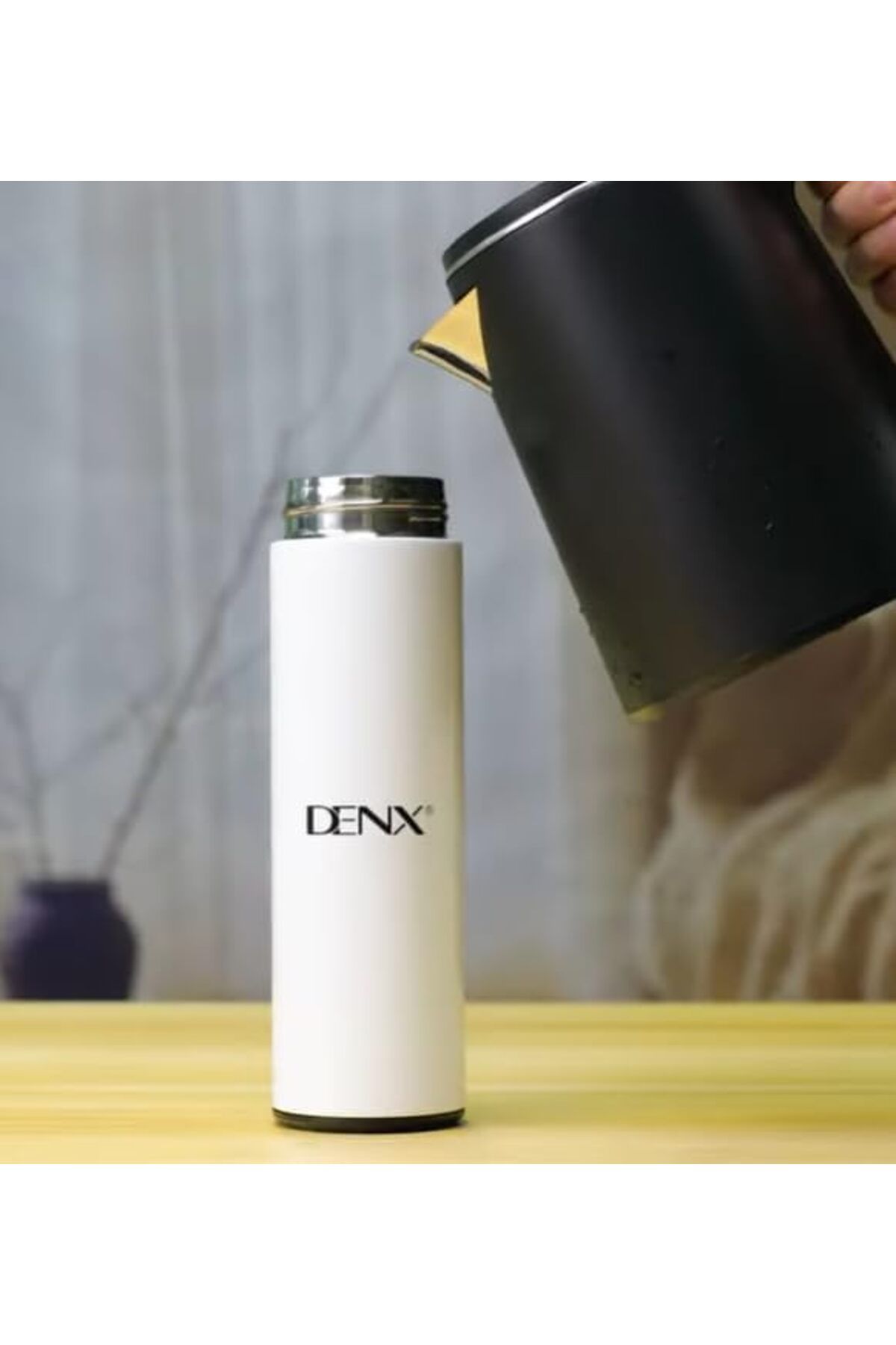 Generic-DENX Water Bottle 500ml Smart Vacuum Bottle with LED Display and Thermal Insulation DX1703 7