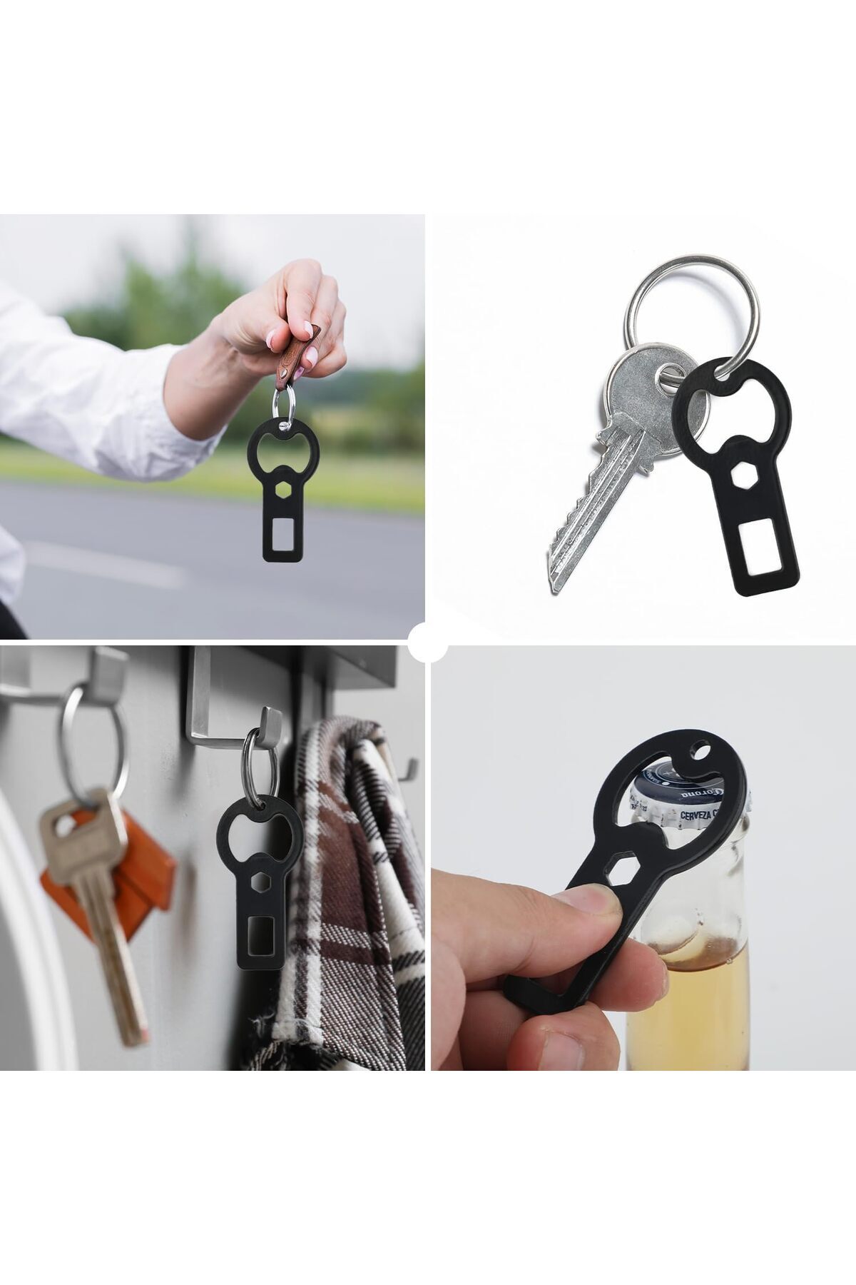 Generic-Seatbelt Alarm Silencer and Opener - 2 PCS Seat Belt Silencer with Bottle Opener and 2 Lanyards for 7