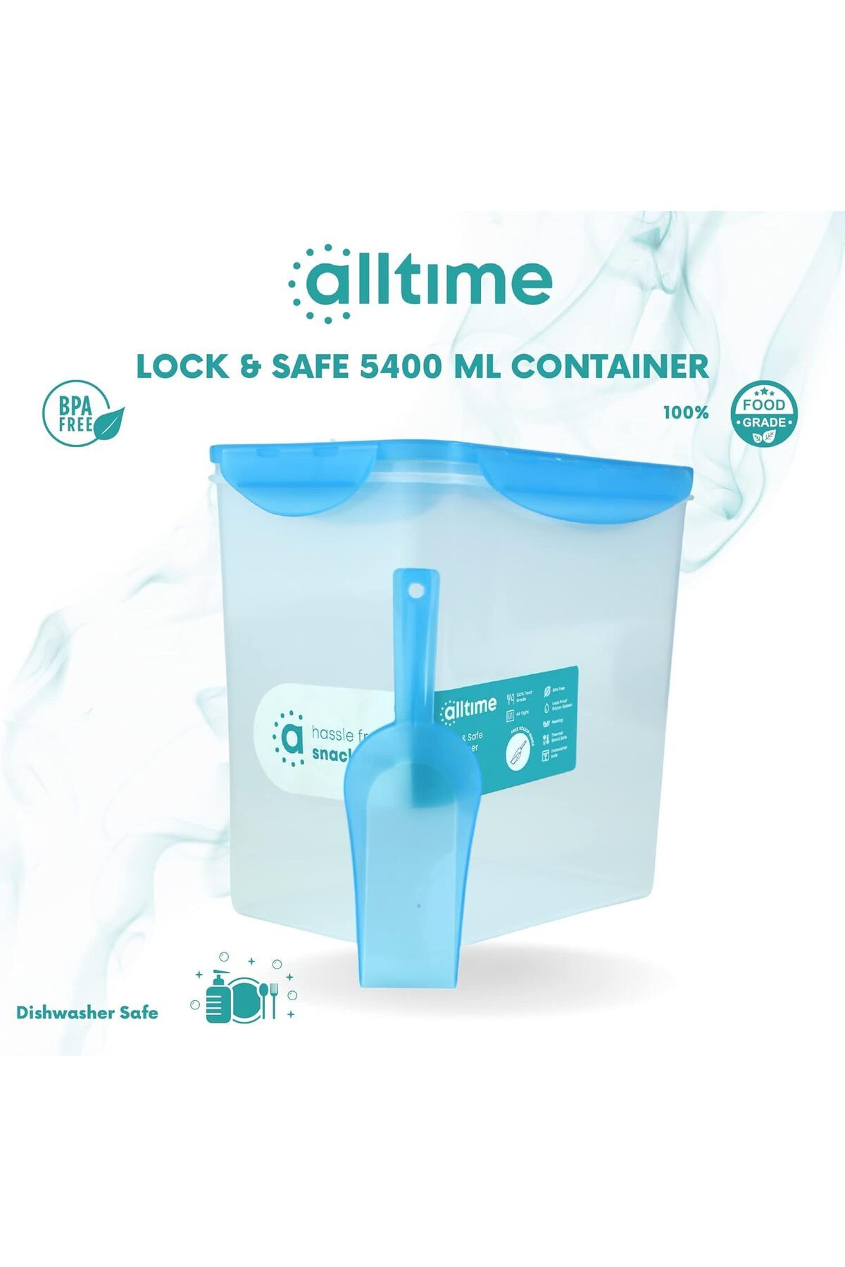 Generic-All Time Plastic Lock And Safe Container, Blue,5400ML-Made in India 3