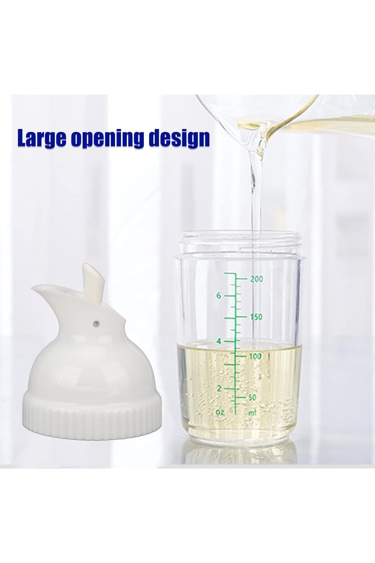 Generic-Salad Dressing Shaker, Plastic Clear Measuring Bottle for Mixing Ranch Homemade Sauce Container BPA 4