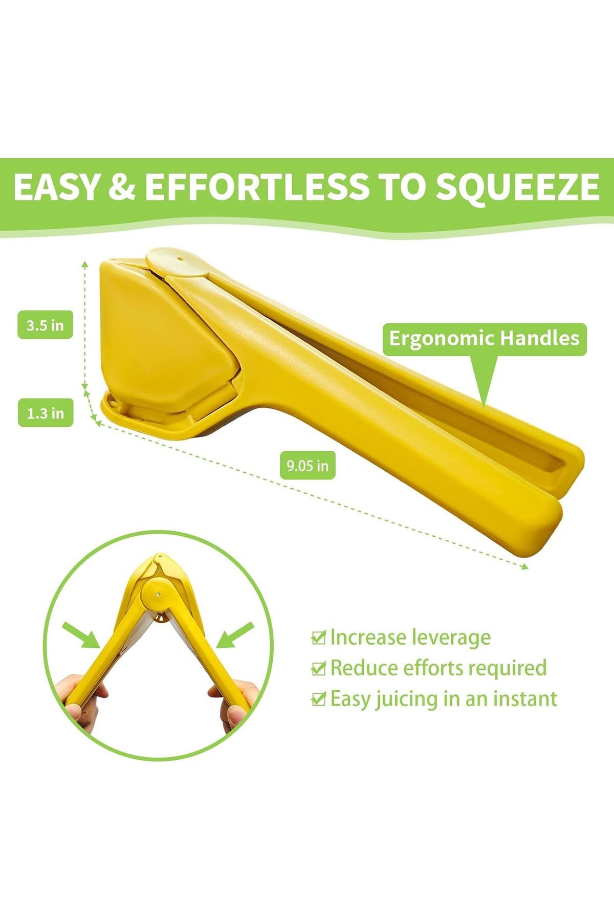 Generic-KASTWAVE Lemon Squeezer Hand Manual, Max Juice Extraction Lemon Juicer Squeezer, Easy-to-Use Flat L 3