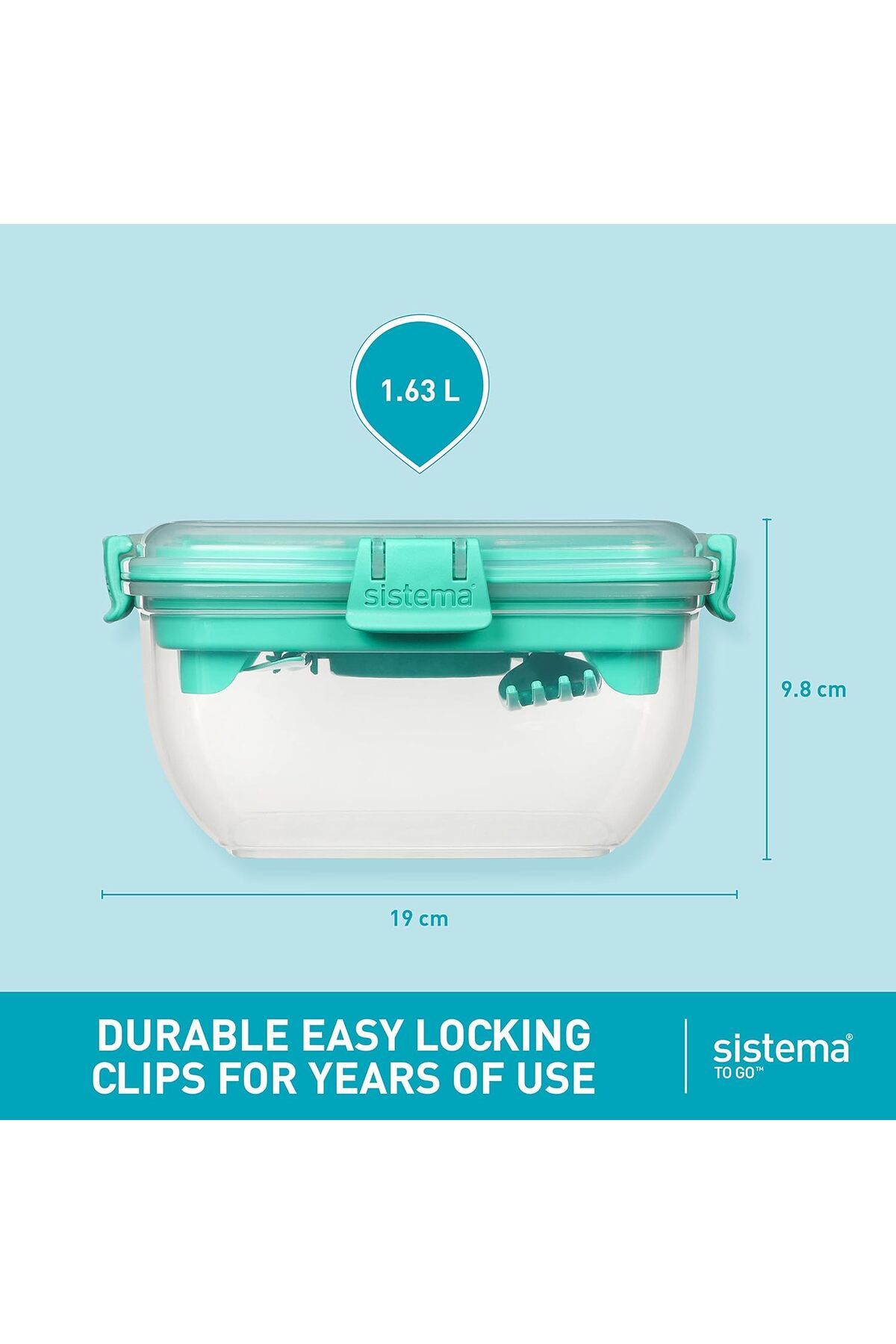 Generic-sistema to go Salad Max 1.63L (Colors may vary) 3