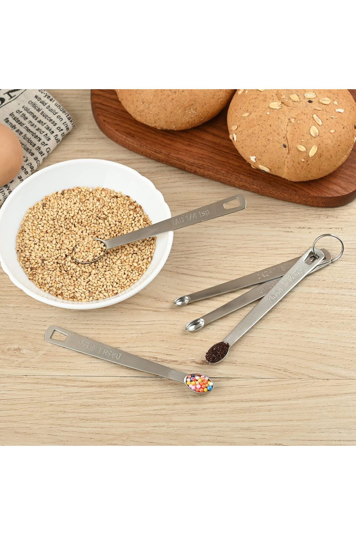 Generic-مجموعة ملاعق القياس من كالسروي، ملاعق قياس صغيرة، ملاعق قياس صغيرة من الفولاذ المقاوم للصدأ 4