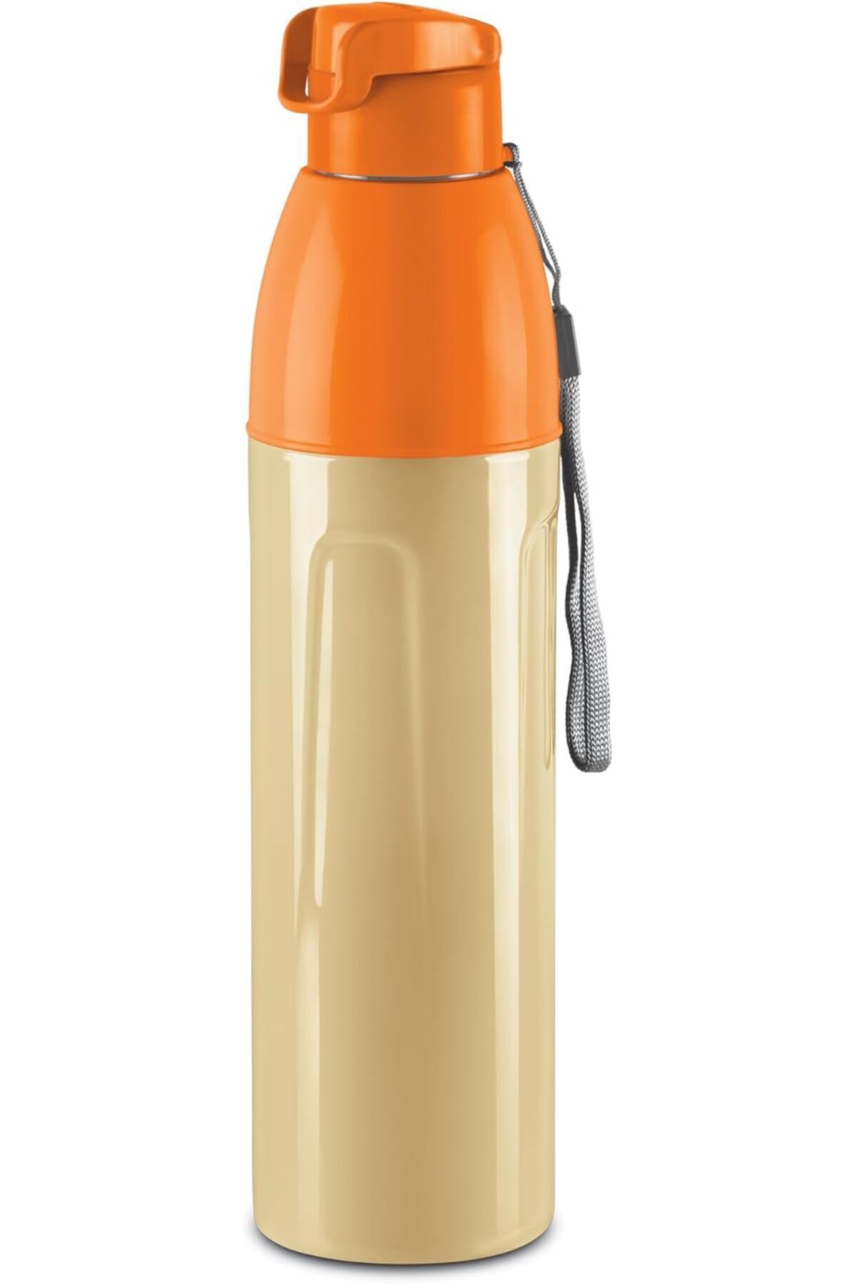 Generic-MILTON Kool Convex Insulated Inner Pet Water Bottle, 1100 ml, Ivory | Easy To Carry | Leak Proof | 1