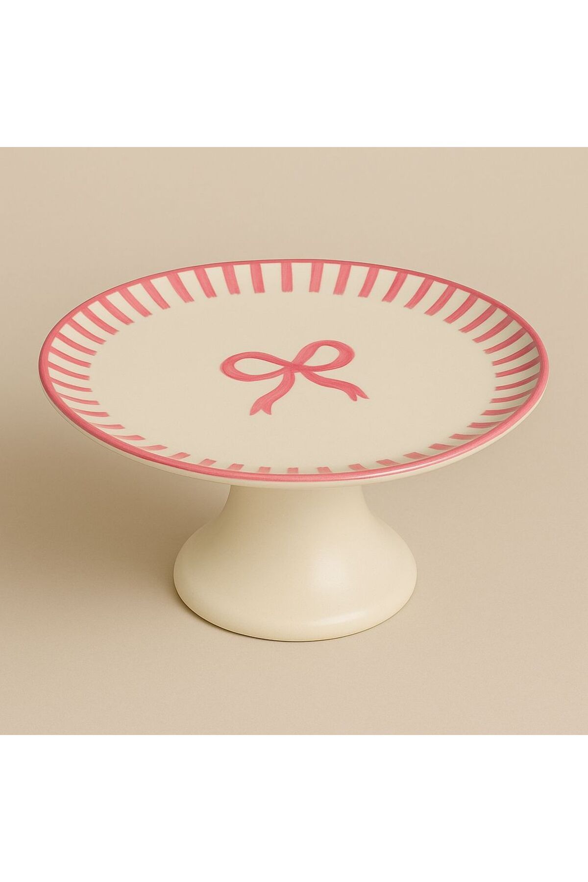 LC Waikiki Pembe Baskılı Seramik Sunum Tabağı 21 Cm