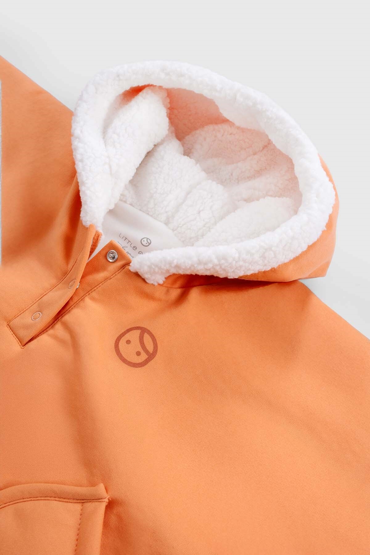 Little Gusto Sıvı Geçirmez Wellsoft Panço Turuncu Yağmurluk fotoğrafı 5 (önizleme)