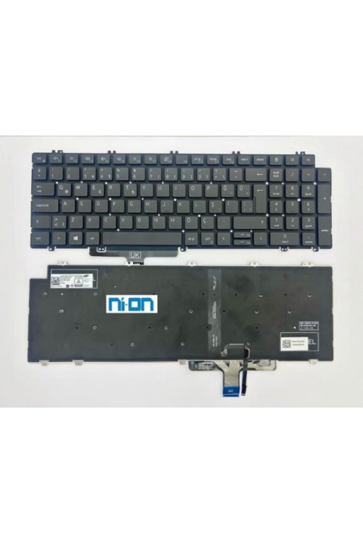 NION Dell Latitude 5520 , Latitude 5521 uyumlu Notebook Klavye (Siyah Aydınlatmalı TR)