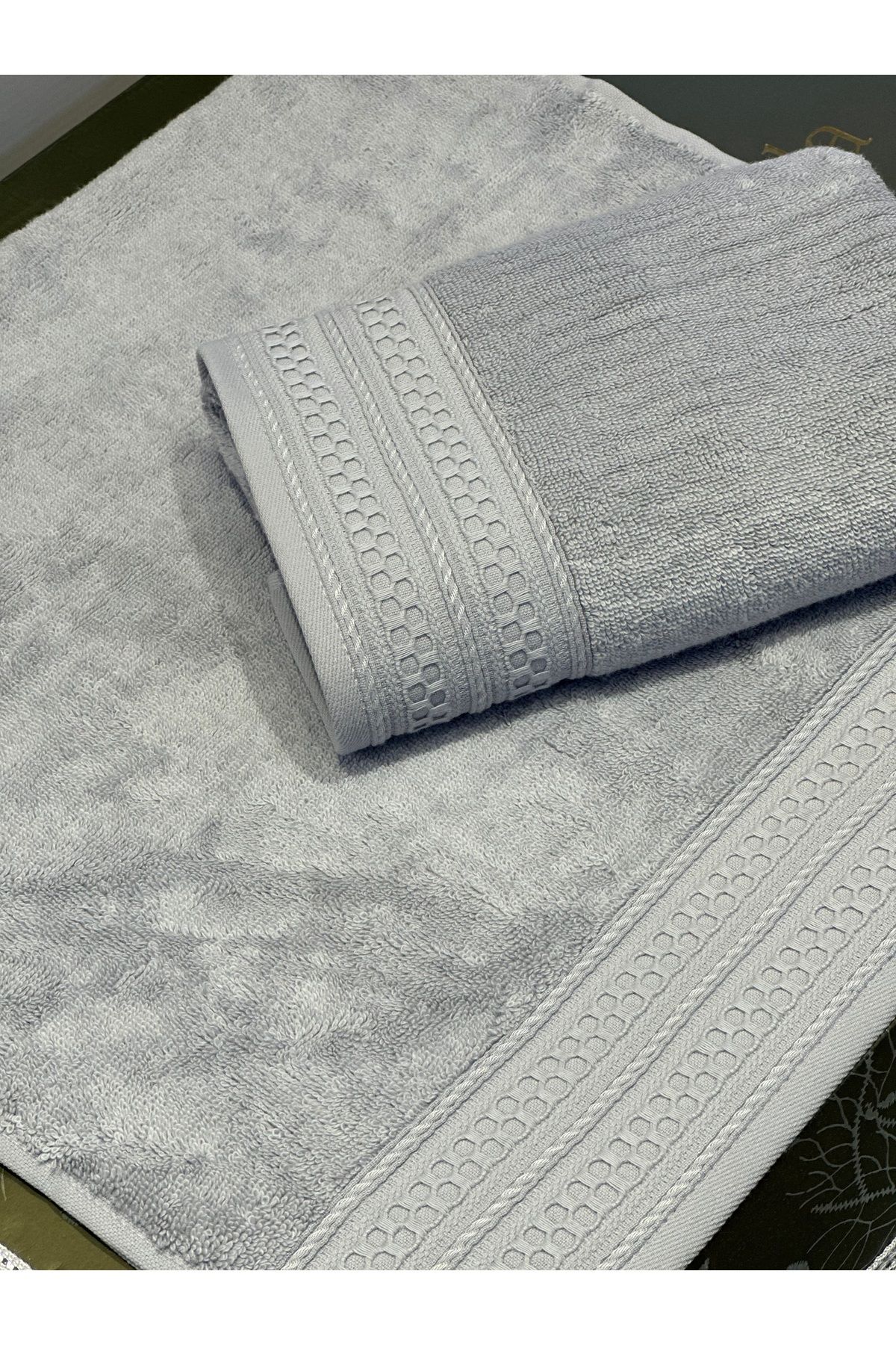 Nurpak Destan 2'li 50x90 Havlu Seti Gri
