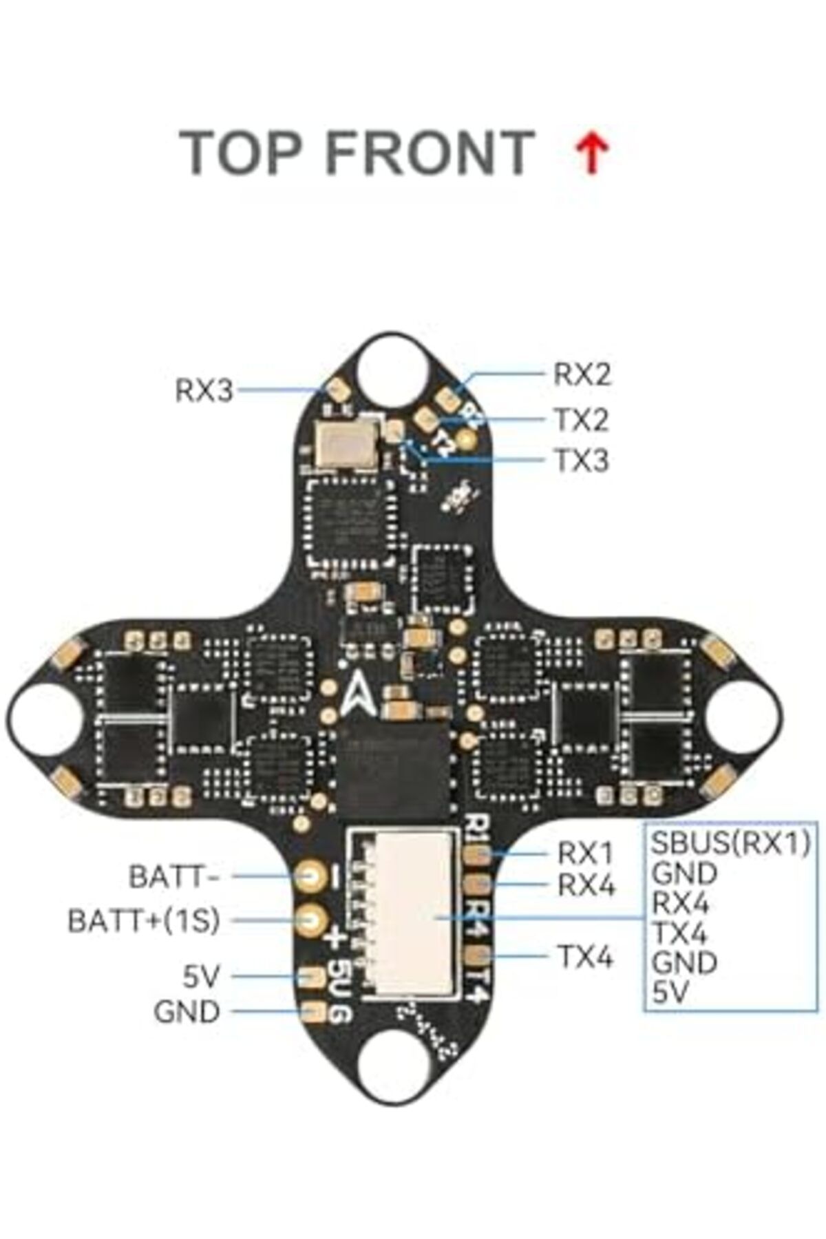 Cesiro-Controller de zbor fără perii BETAFPV Matrix 1S ​​G4 3-în-1 HD, ELRS RX serial încorporat cu 5V 3A B 6